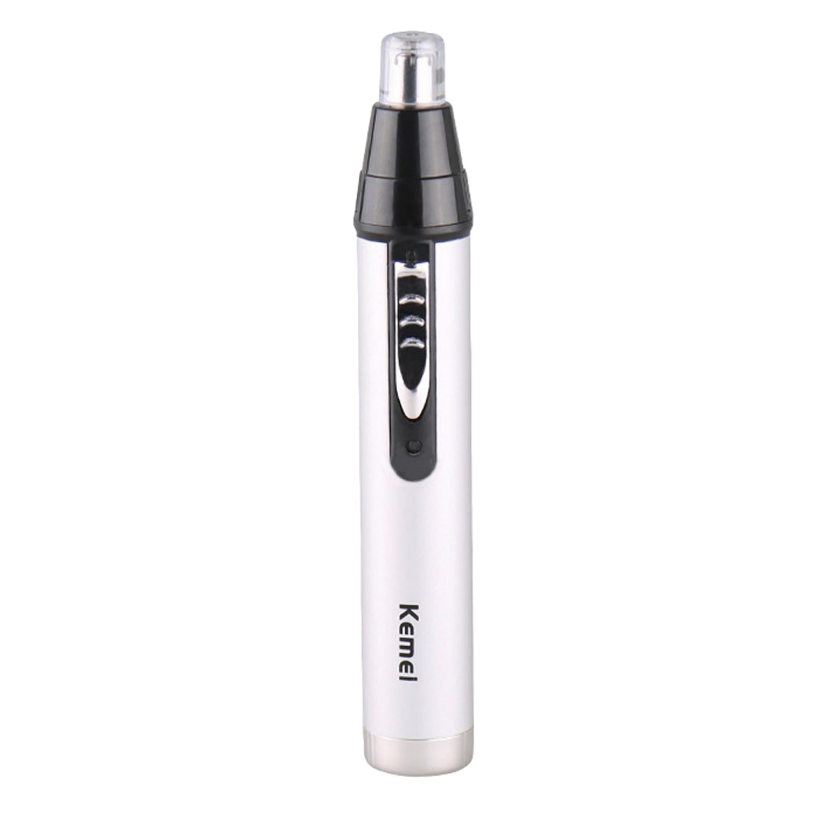 Electric Painless Facial Ear and Nose Hair Trimmer Dual Edge Blades for Men