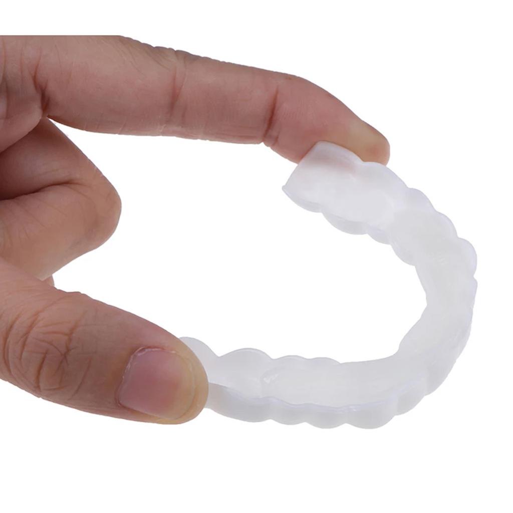 Snap Lower False Teeth Dental Veneers Dentures Tooth Cover White