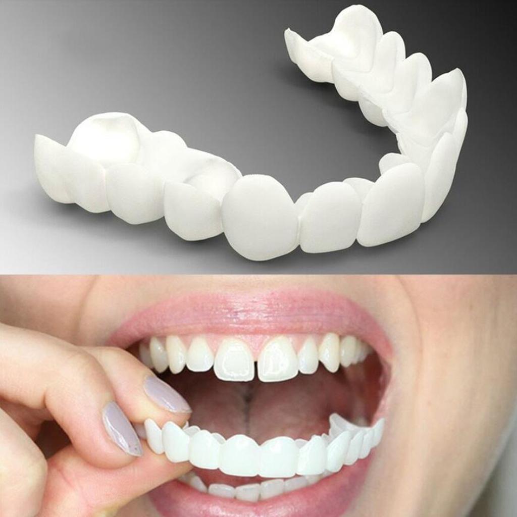 Snap Lower False Teeth Dental Veneers Dentures Tooth Cover White