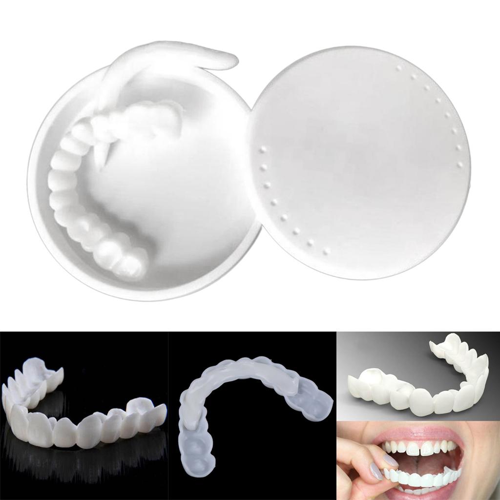 Snap Lower False Teeth Dental Veneers Dentures Tooth Cover White