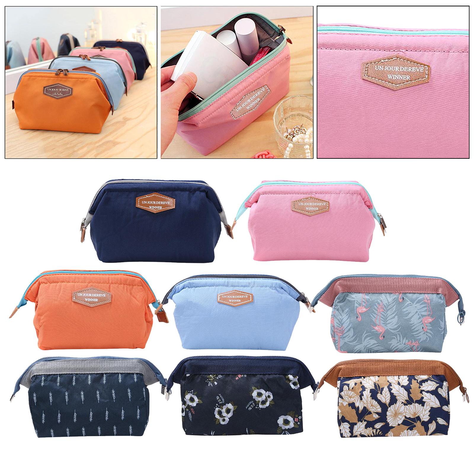 Womens Make Up Bag Small Printed Cosmetic Pouch Funny Cute Wash Bag Toiletry Deep Blue