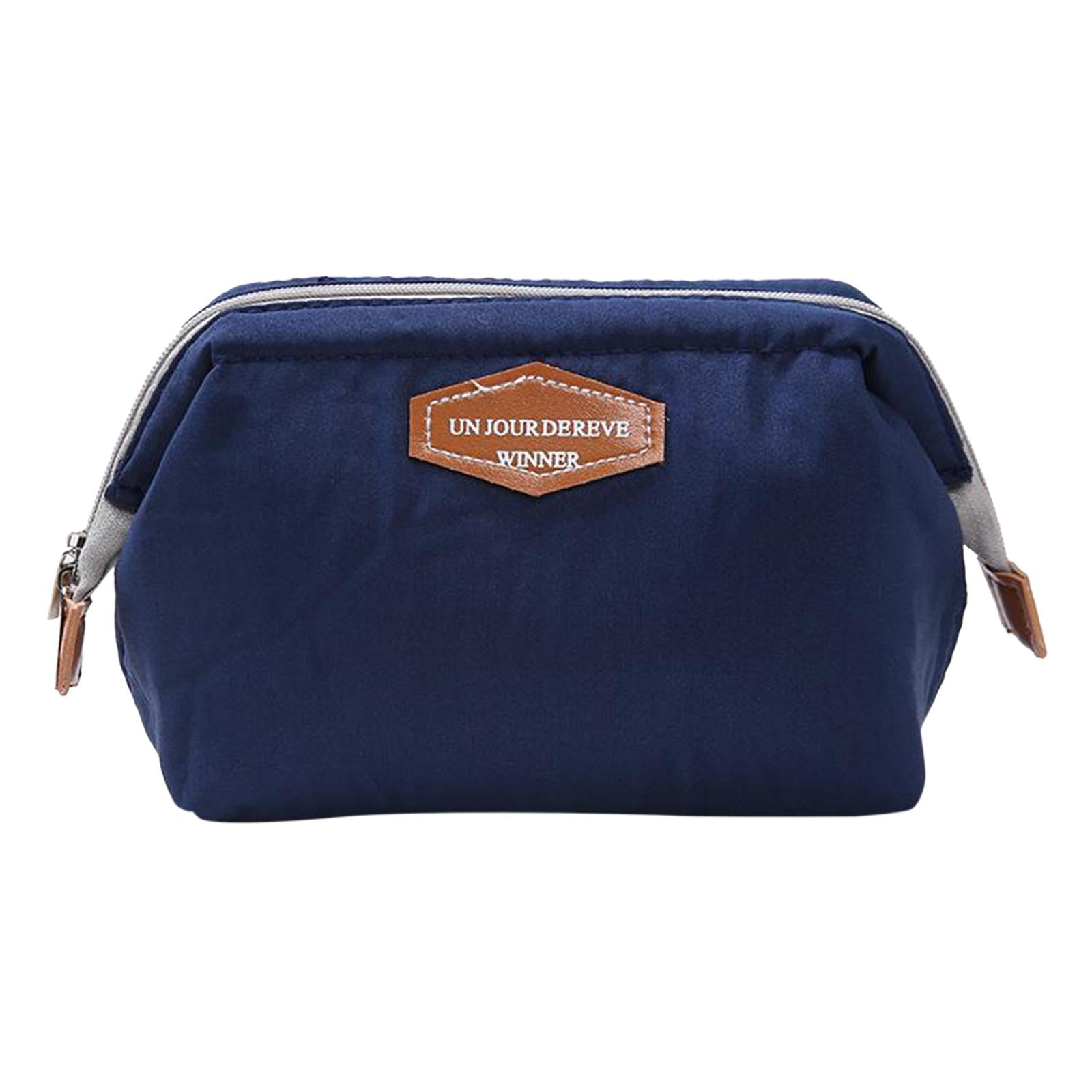 Womens Make Up Bag Small Printed Cosmetic Pouch Funny Cute Wash Bag Toiletry Deep Blue