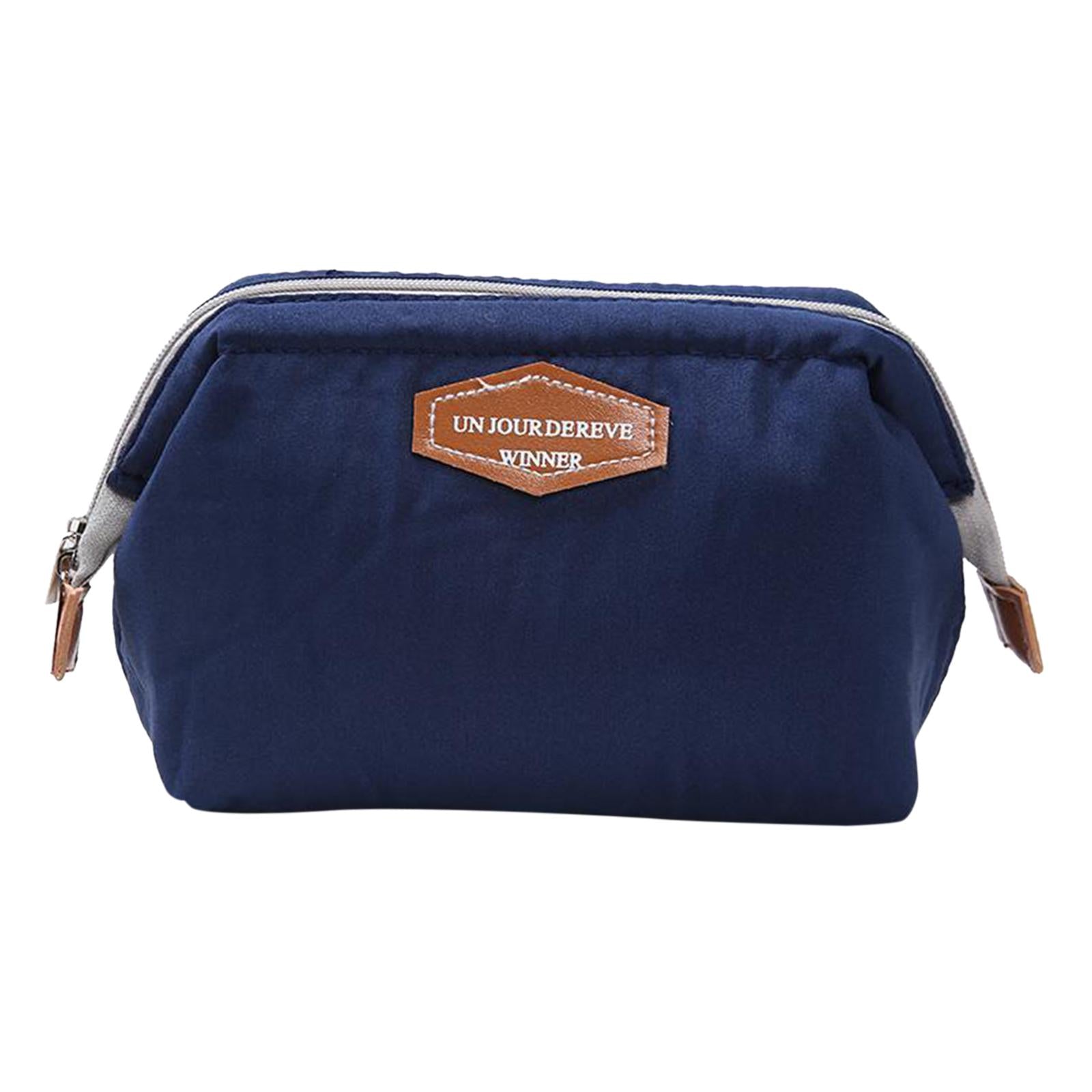 Womens Make Up Bag Small Printed Cosmetic Pouch Funny Cute Wash Bag Toiletry Deep Blue