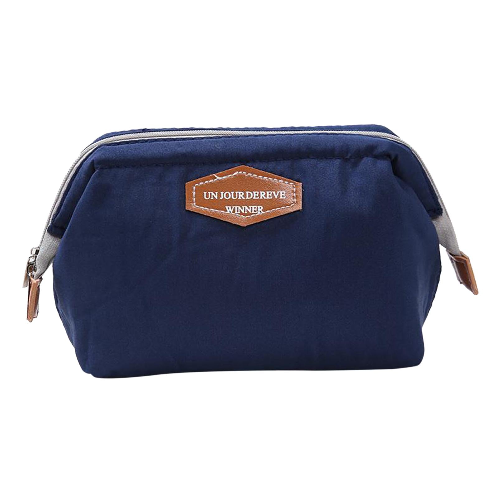 Womens Make Up Bag Small Printed Cosmetic Pouch Funny Cute Wash Bag Toiletry Deep Blue