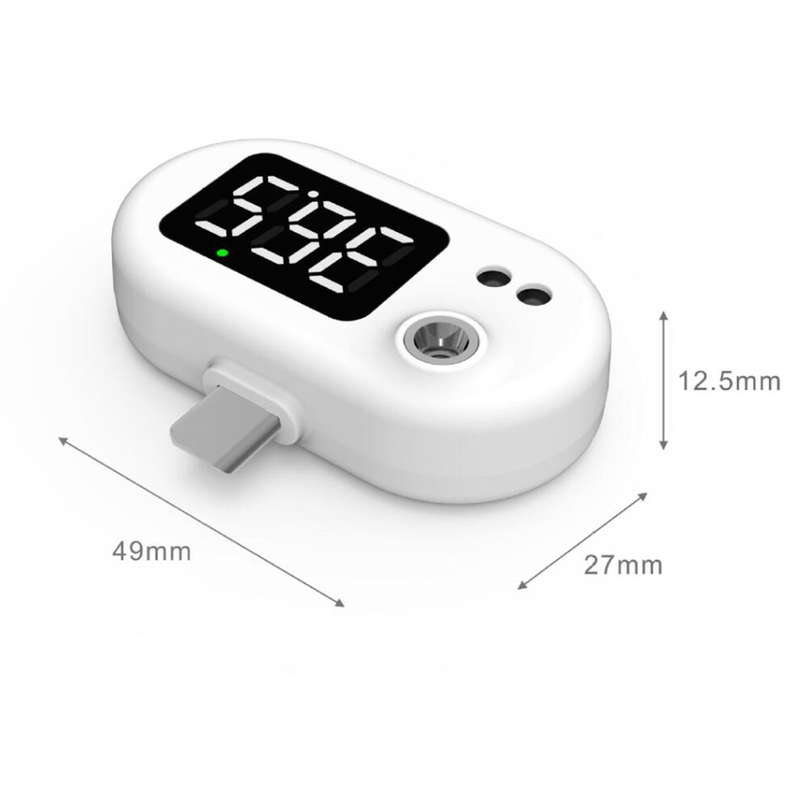 Intelligent Mini USB Smart Phone Infrared Thermometer Non-Contact White