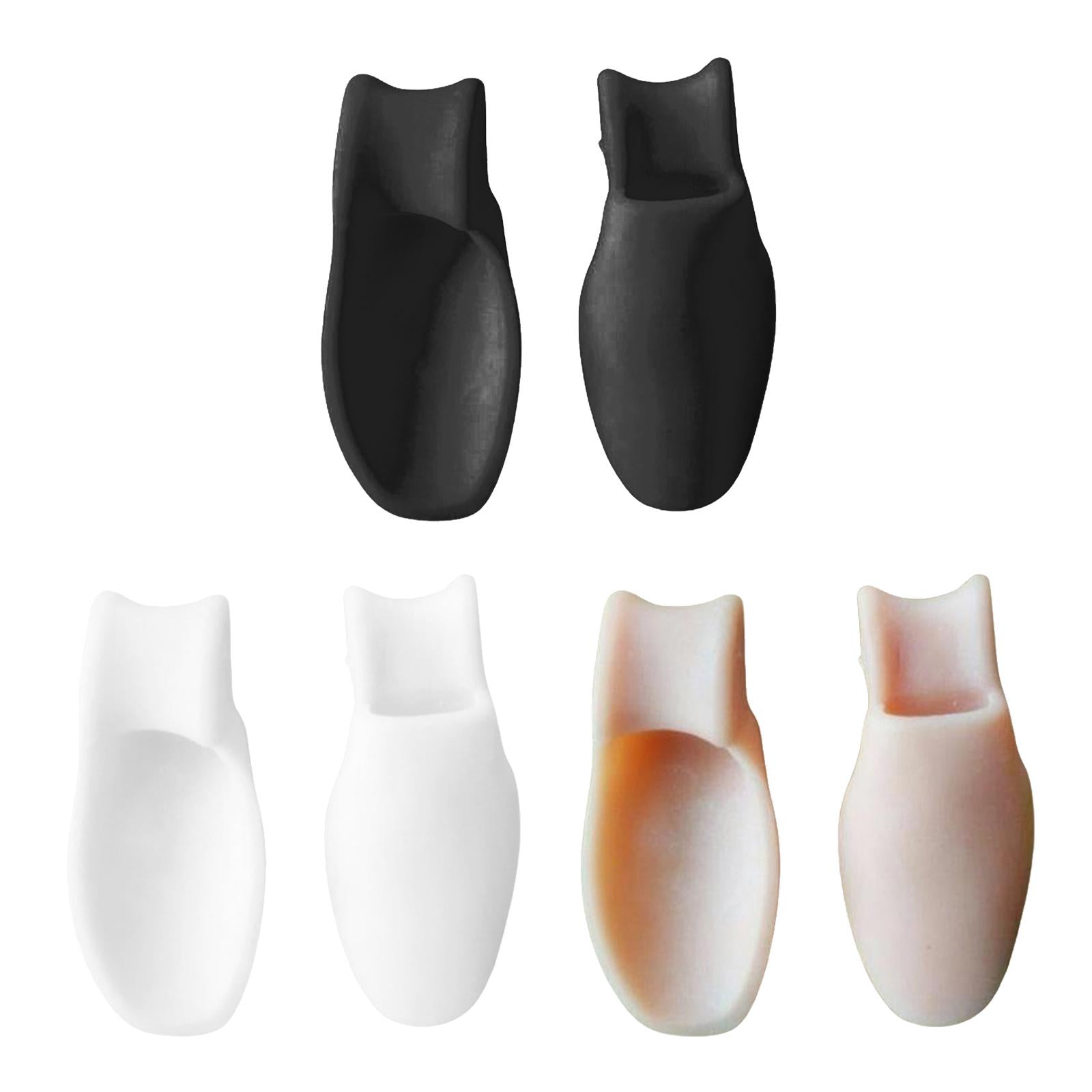 2x Rubber Toe Protectors Pad Relief Corrector Straightener Separator White