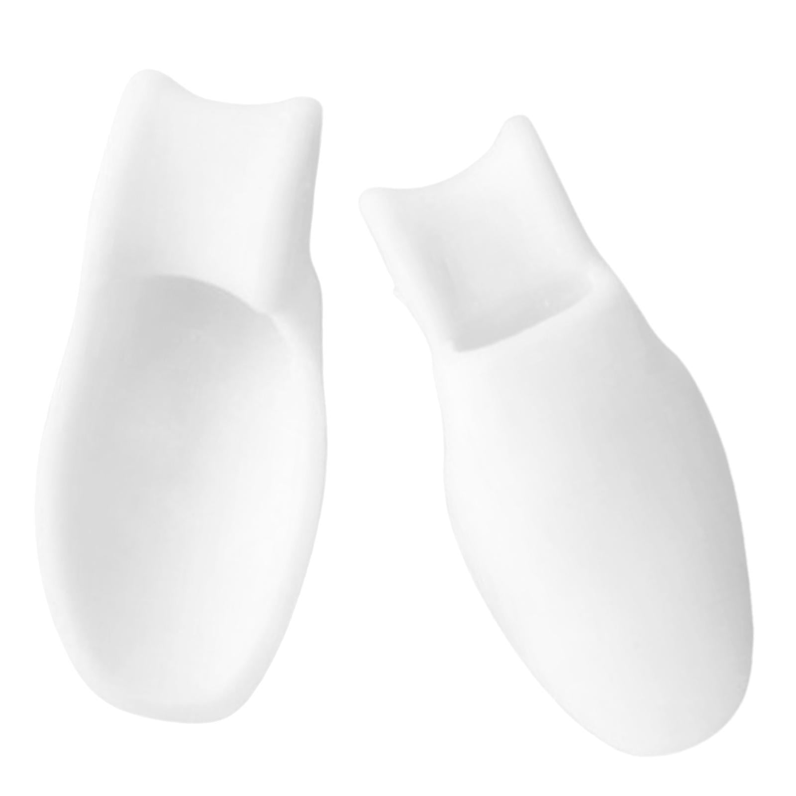 2x Rubber Toe Protectors Pad Relief Corrector Straightener Separator White