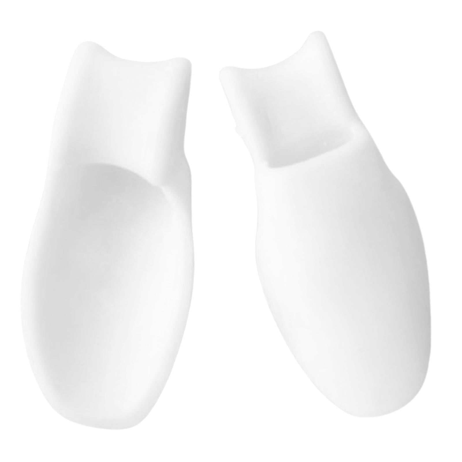 2x Rubber Toe Protectors Pad Relief Corrector Straightener Separator White