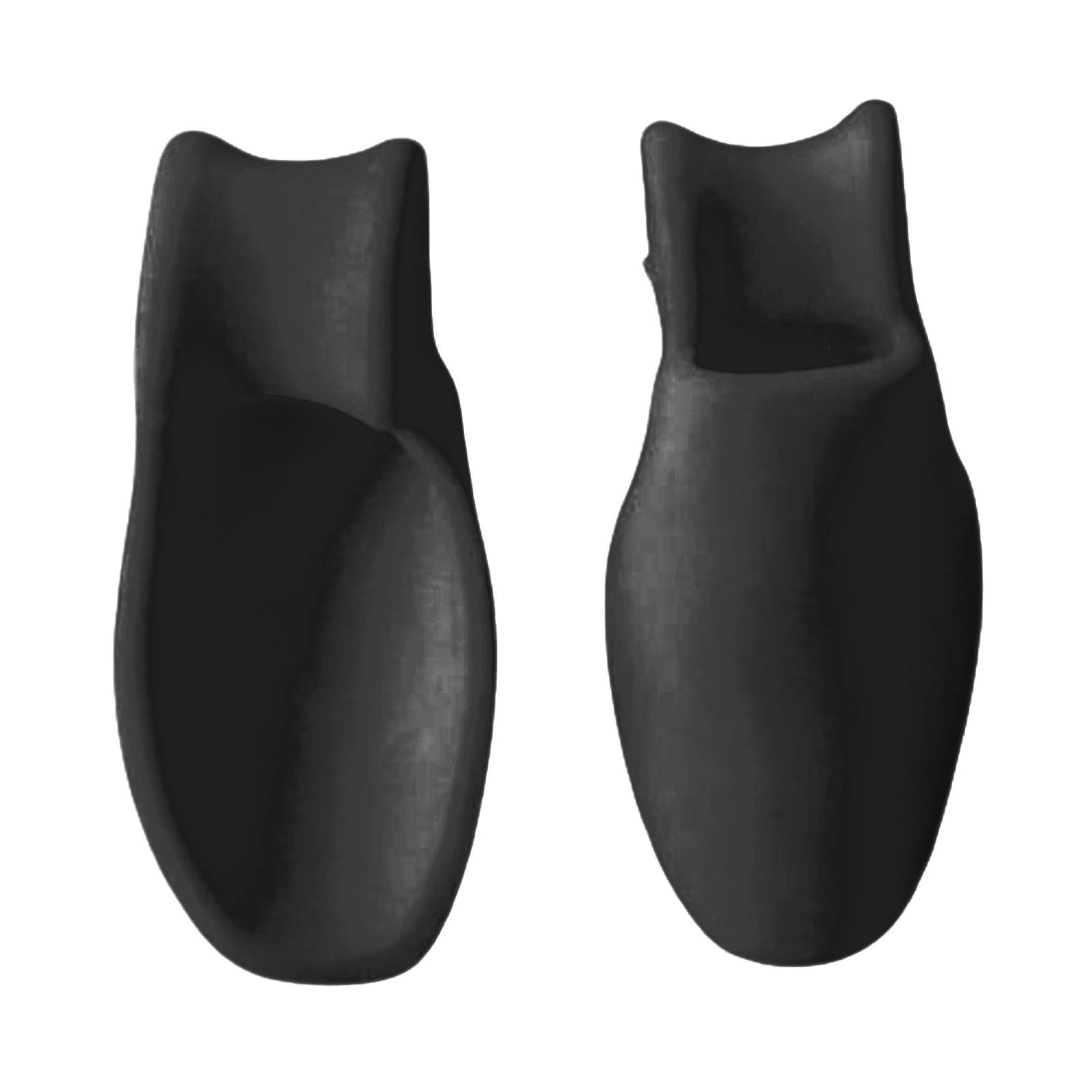 2x Rubber Toe Protectors Pad Relief Corrector Straightener Separator Black