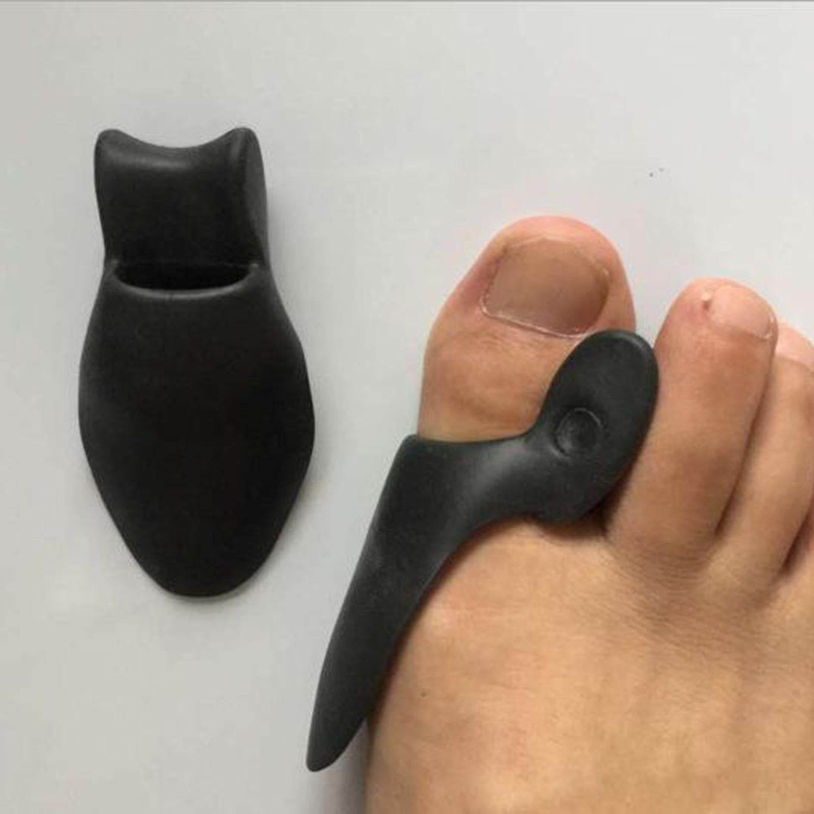 2x Rubber Toe Protectors Pad Relief Corrector Straightener Separator Black