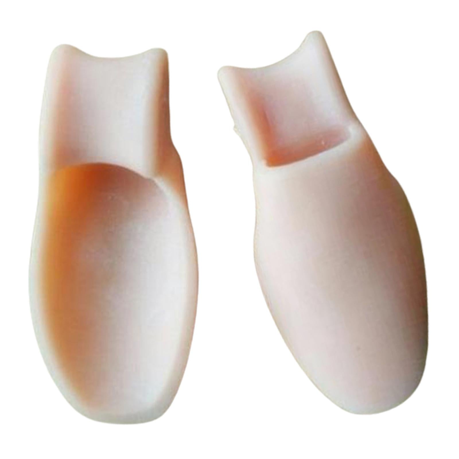 2x Rubber Toe Protectors Pad Relief Corrector Straightener Separator Beige