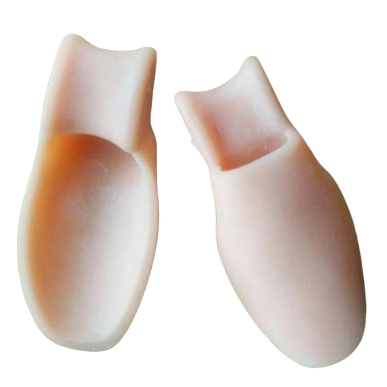 2x Rubber Toe Protectors Pad Relief Corrector Straightener Separator Beige