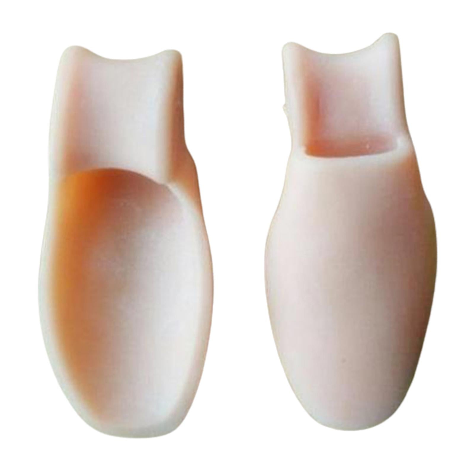 2x Rubber Toe Protectors Pad Relief Corrector Straightener Separator Beige