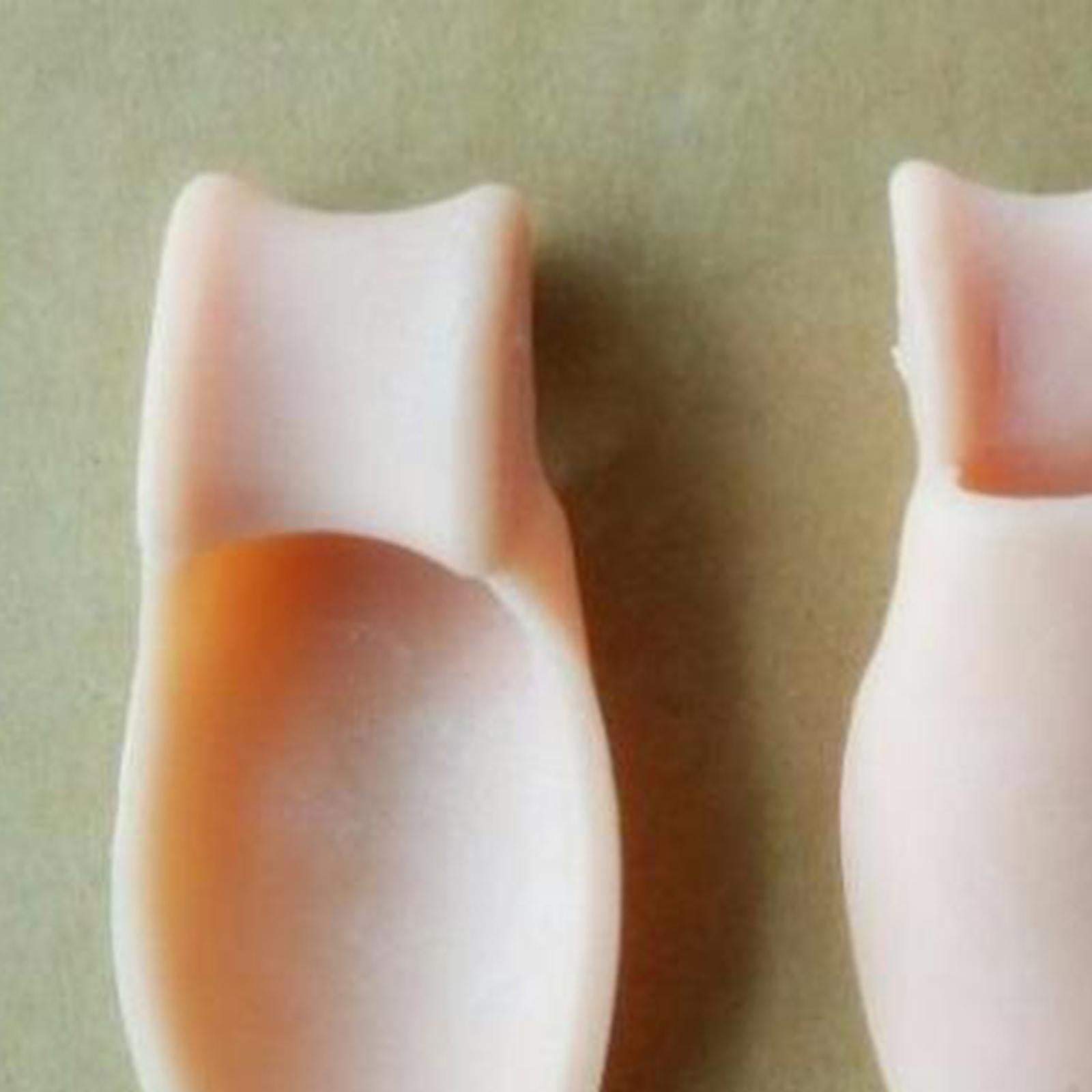 2x Rubber Toe Protectors Pad Relief Corrector Straightener Separator Beige