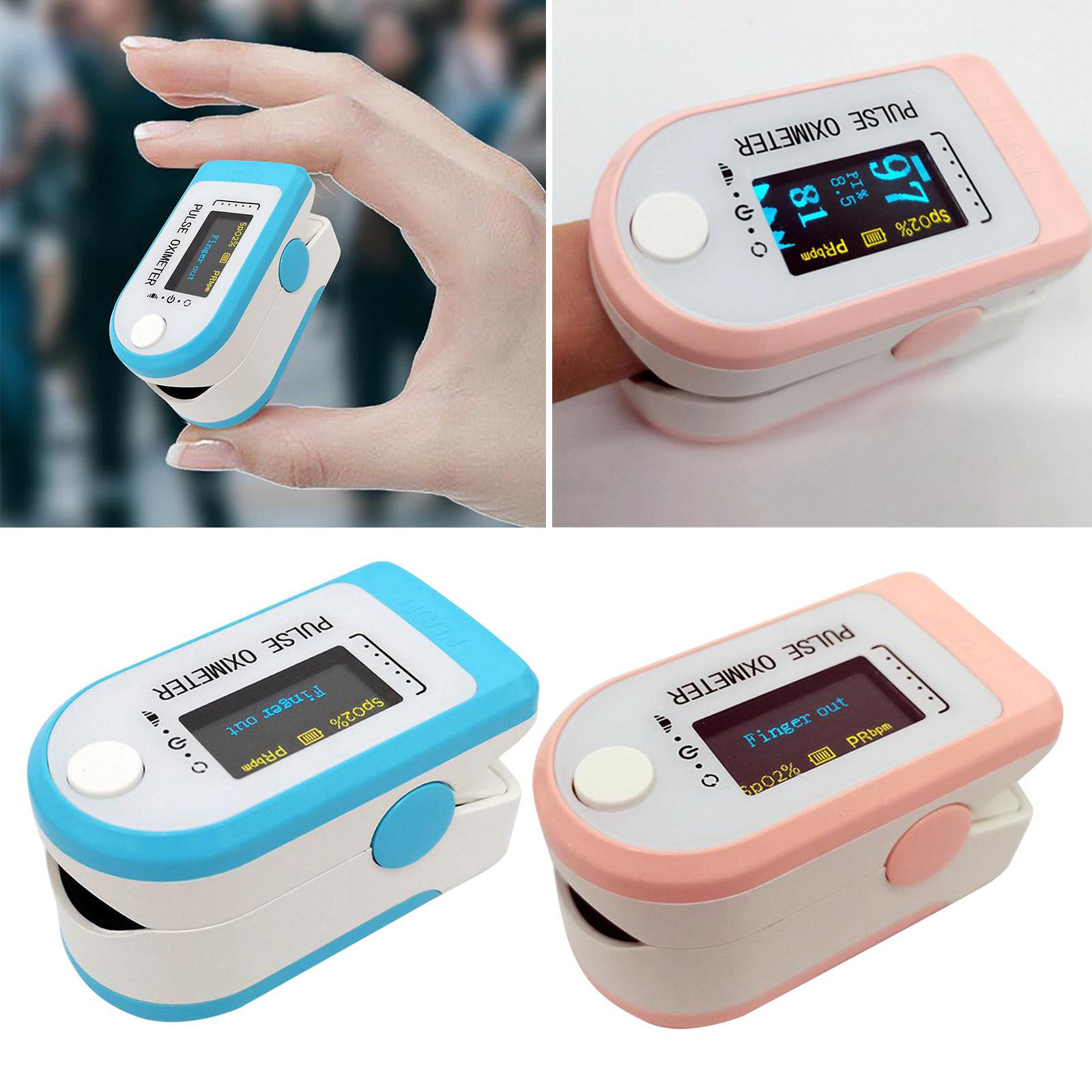 Fingertip Pulse Oximeter Blood Oxygen SpO2 Saturation Finger Monitor Blue