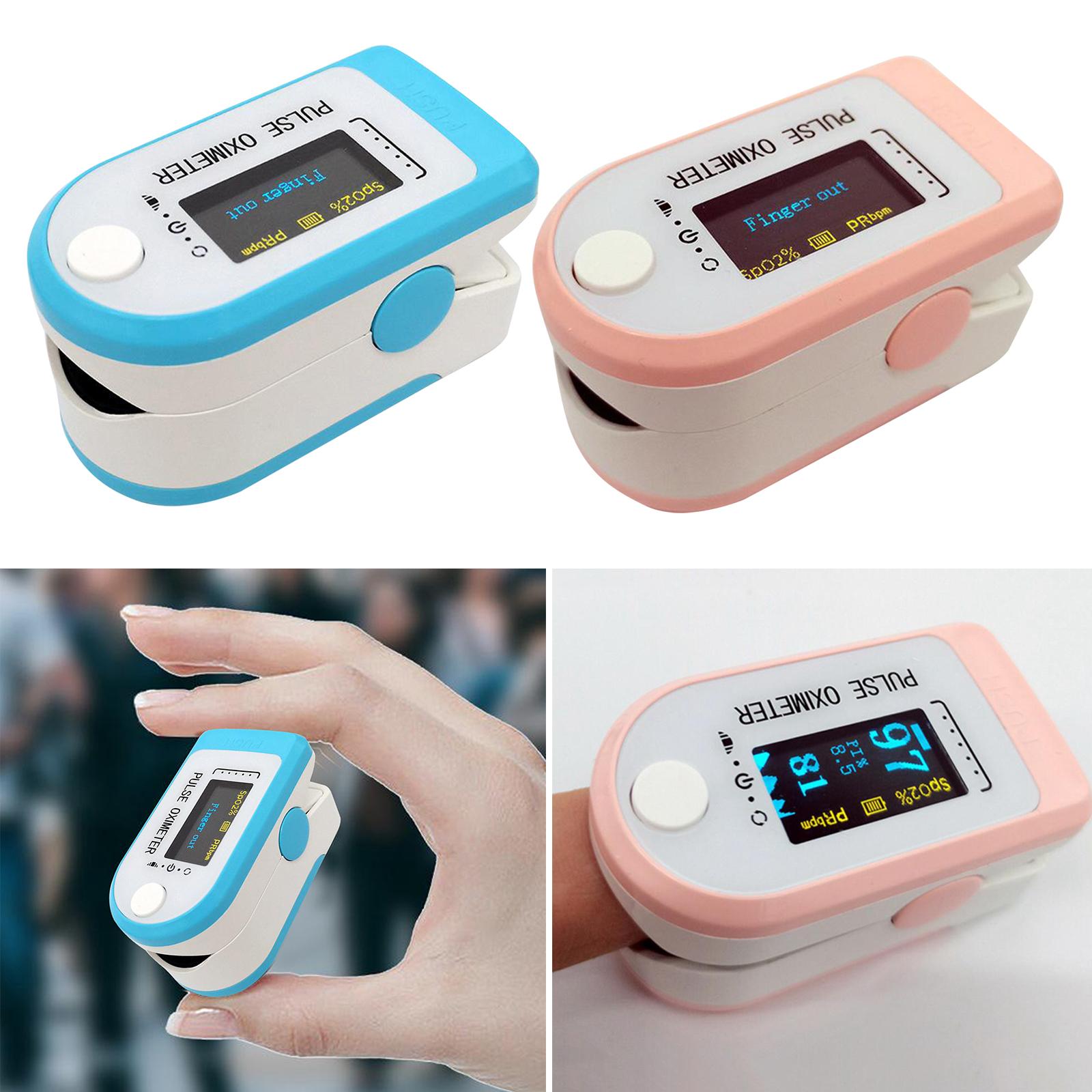 Fingertip Pulse Oximeter Blood Oxygen SpO2 Saturation Finger Monitor Blue