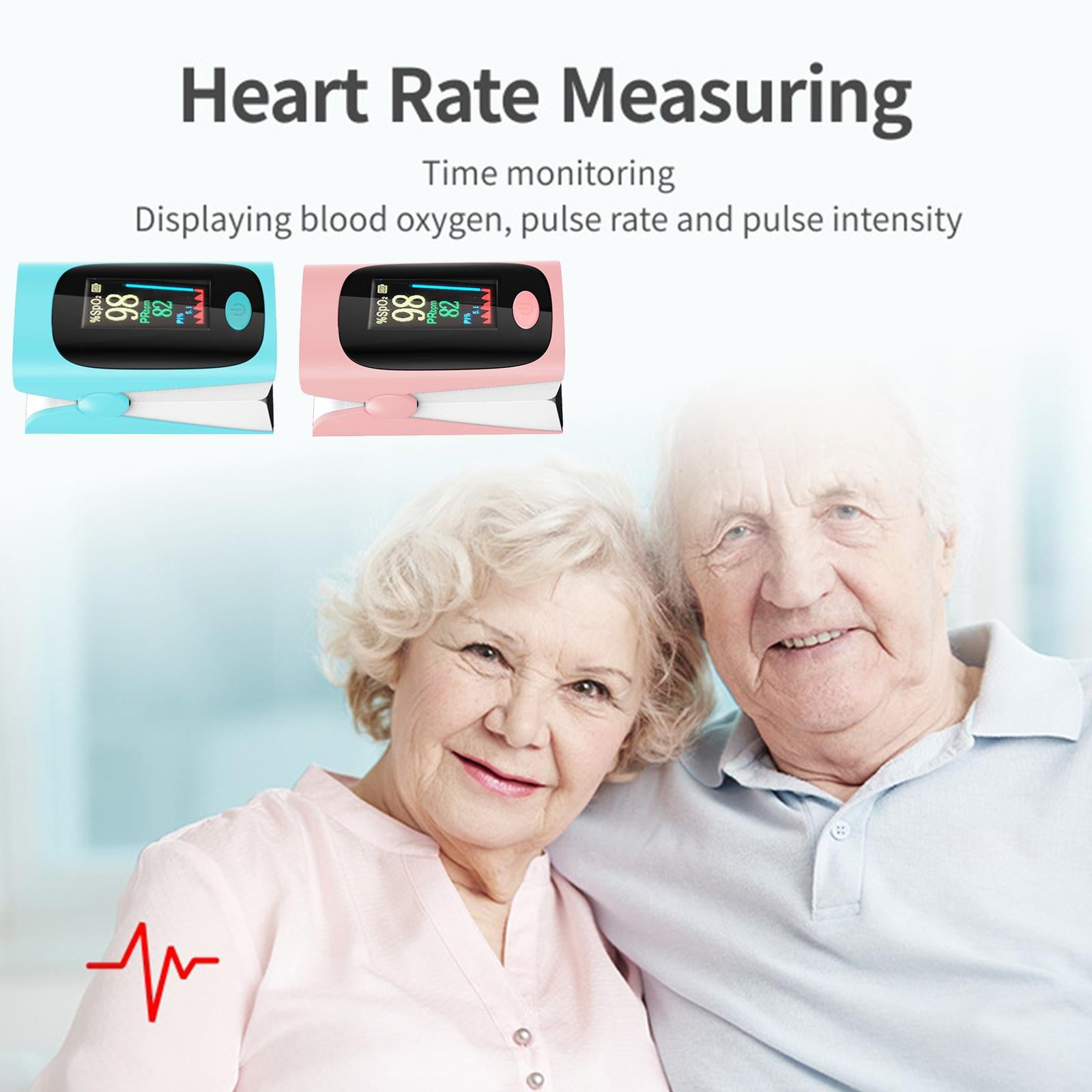 TFT Display Fingertip Pulse Oximeter SpO2 pink