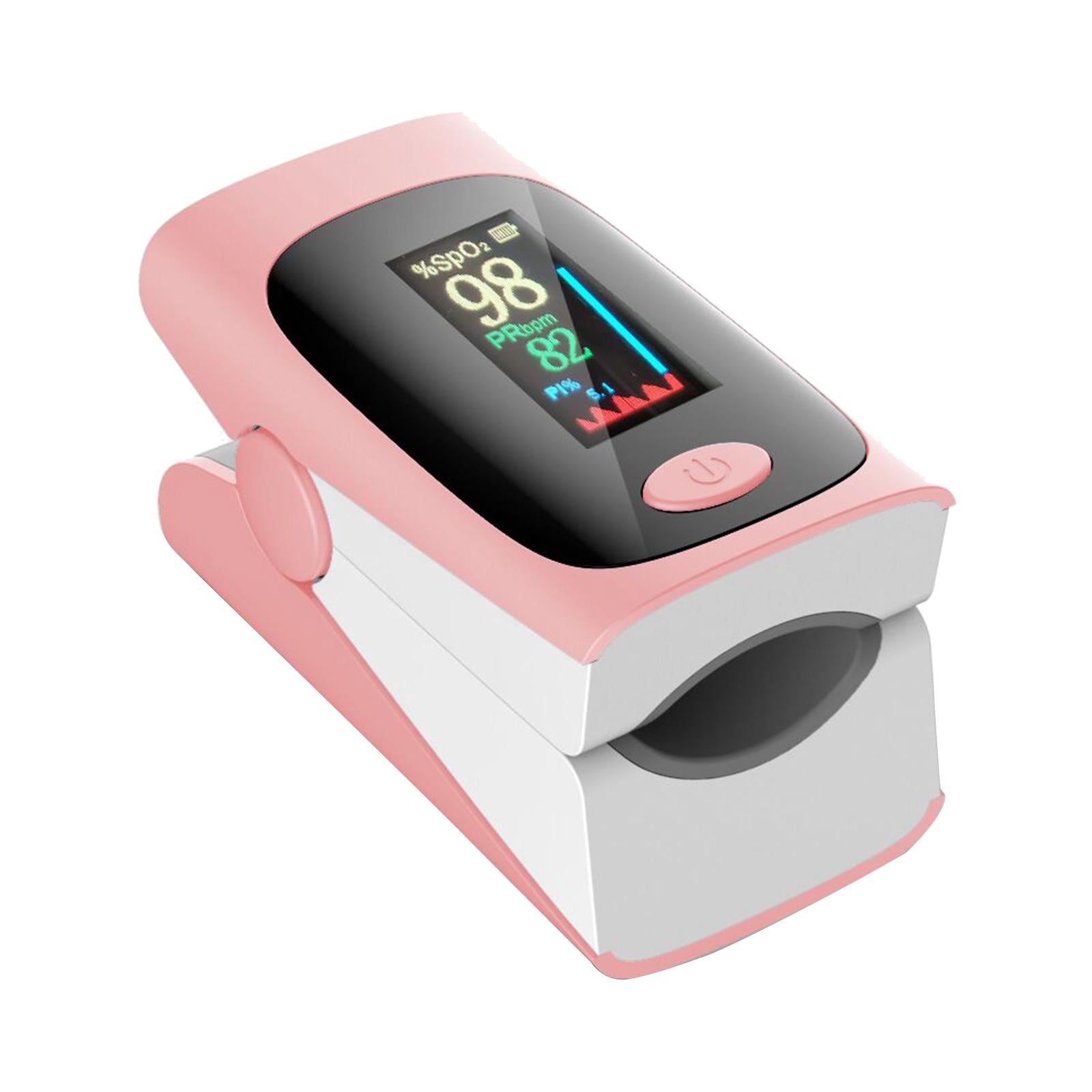 TFT Display Fingertip Pulse Oximeter SpO2 pink