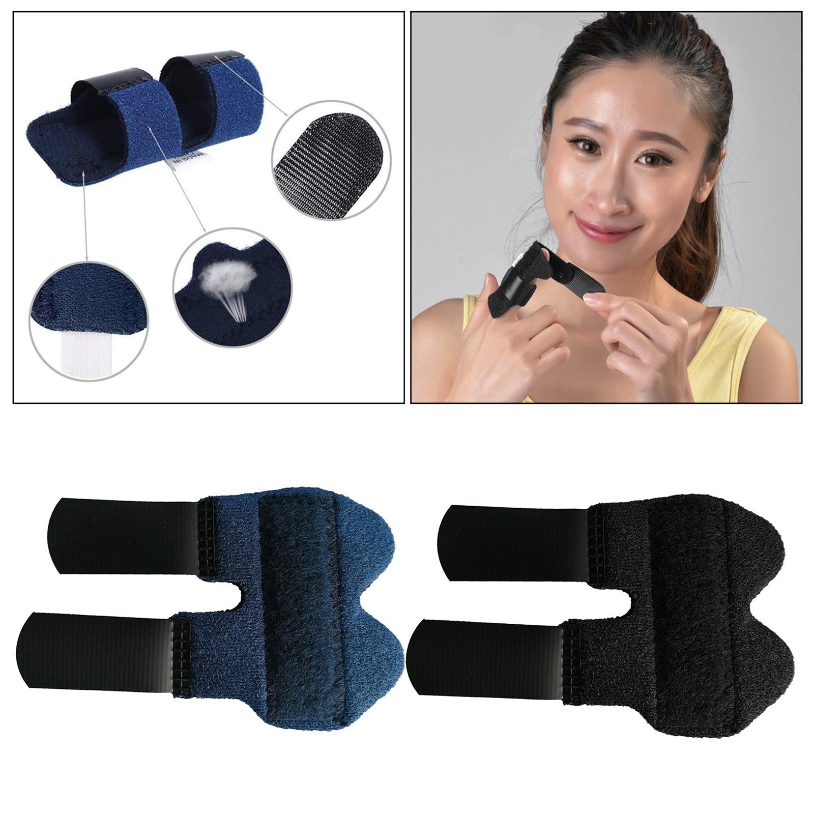 Finger Splint Trigger Straightener Corrector Brace Support Protector Black