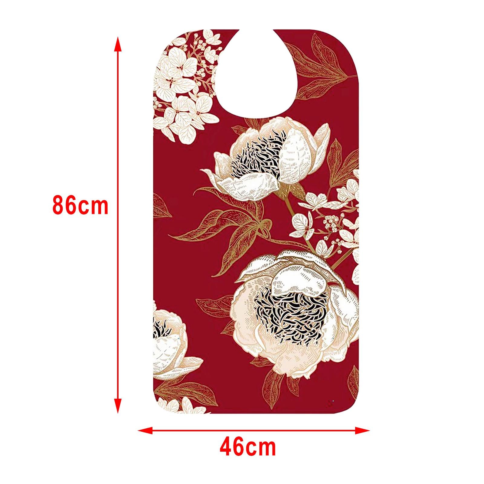 Mealtime Waterproof Printing Cotton Cloth Bib for Women Seniors Disabled type 5