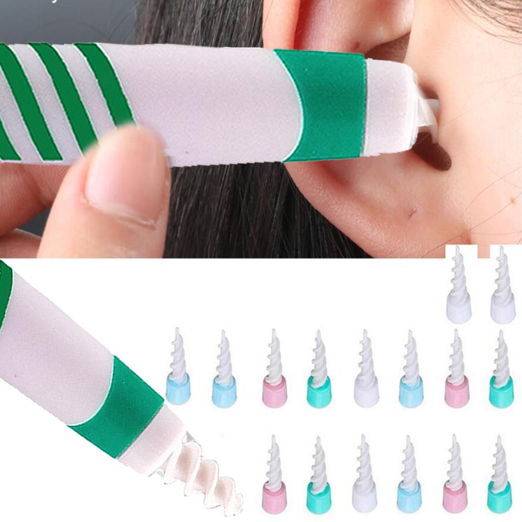 Spiral Ear Wax Removal Grips Earwax Cleaner Earpicks for Adult Kids Green