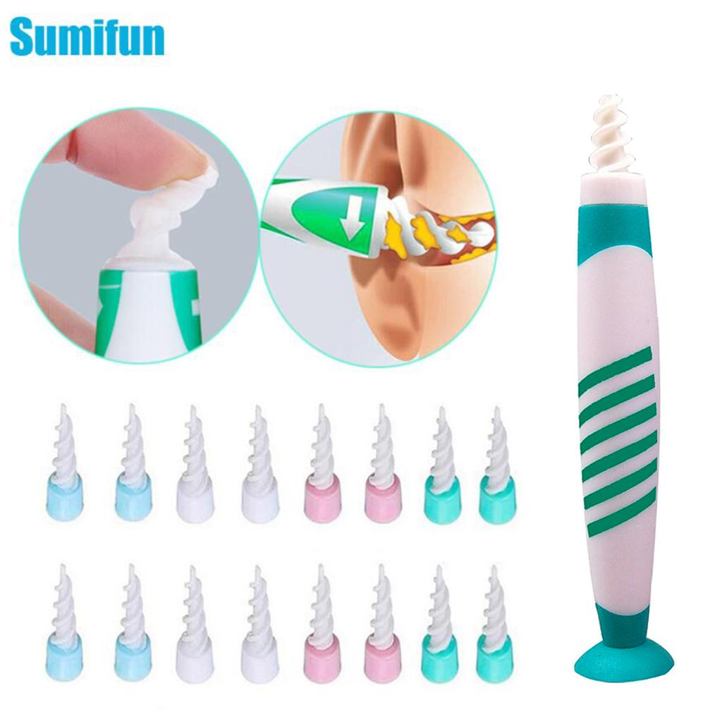 Spiral Ear Wax Removal Grips Earwax Cleaner Earpicks for Adult Kids Green
