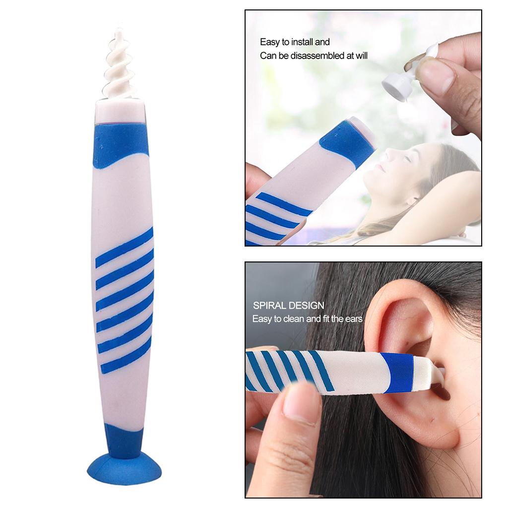 Spiral Ear Wax Removal Grips Earwax Cleaner Earpicks for Adult Kids Blue