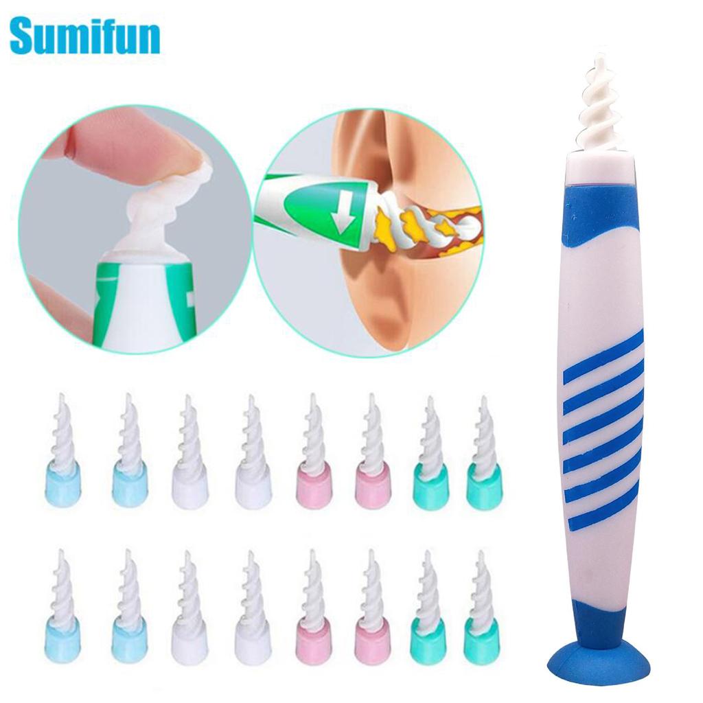 Spiral Ear Wax Removal Grips Earwax Cleaner Earpicks for Adult Kids Blue