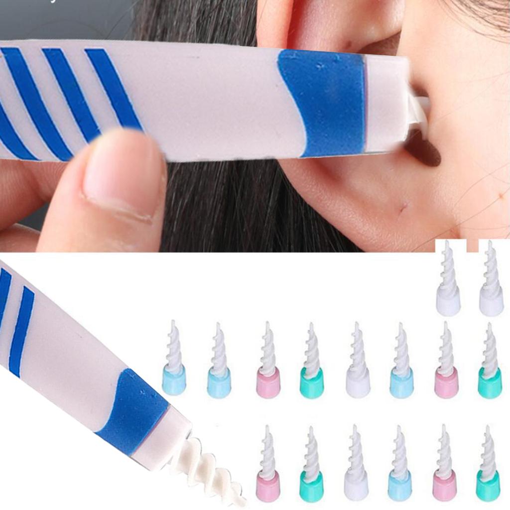 Spiral Ear Wax Removal Grips Earwax Cleaner Earpicks for Adult Kids Blue