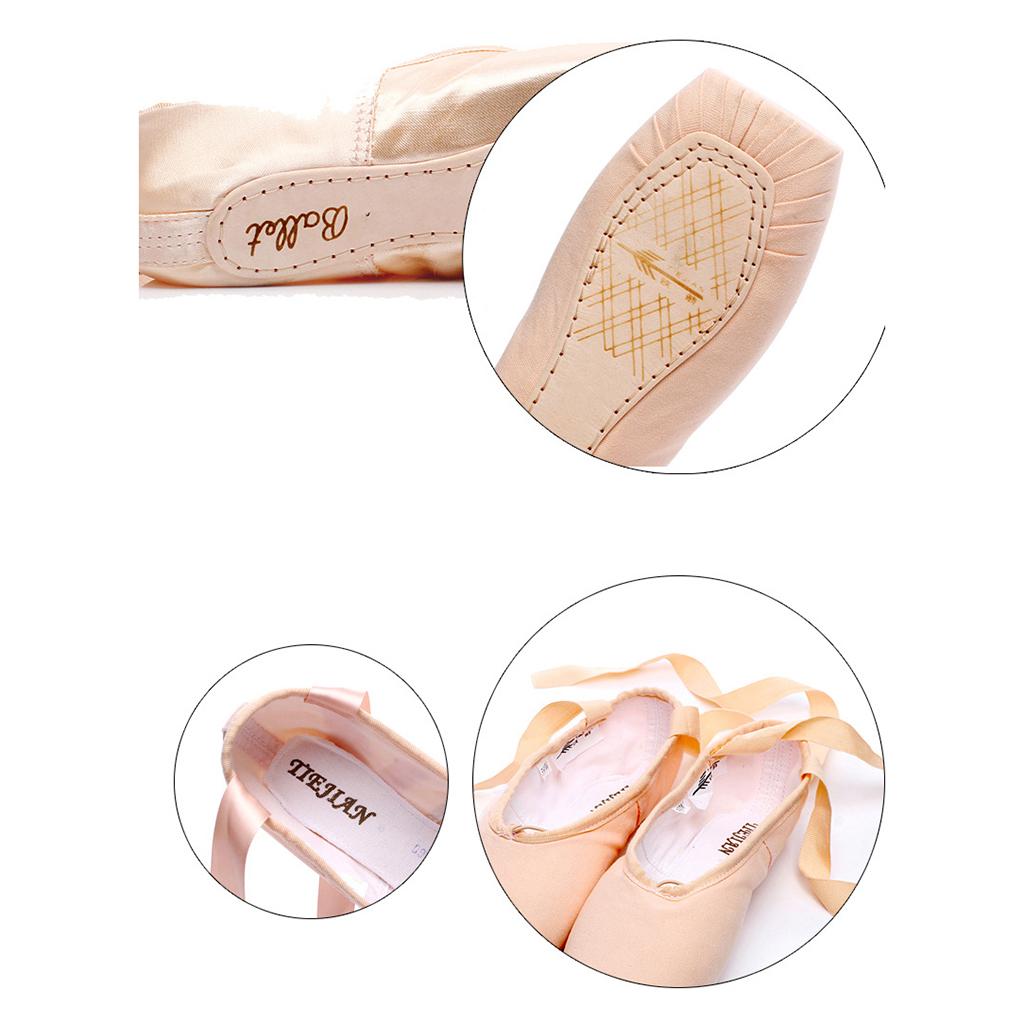 Satin Ballet Dance Shoes Practicing Shoes for Girls School Dancing Gift 42