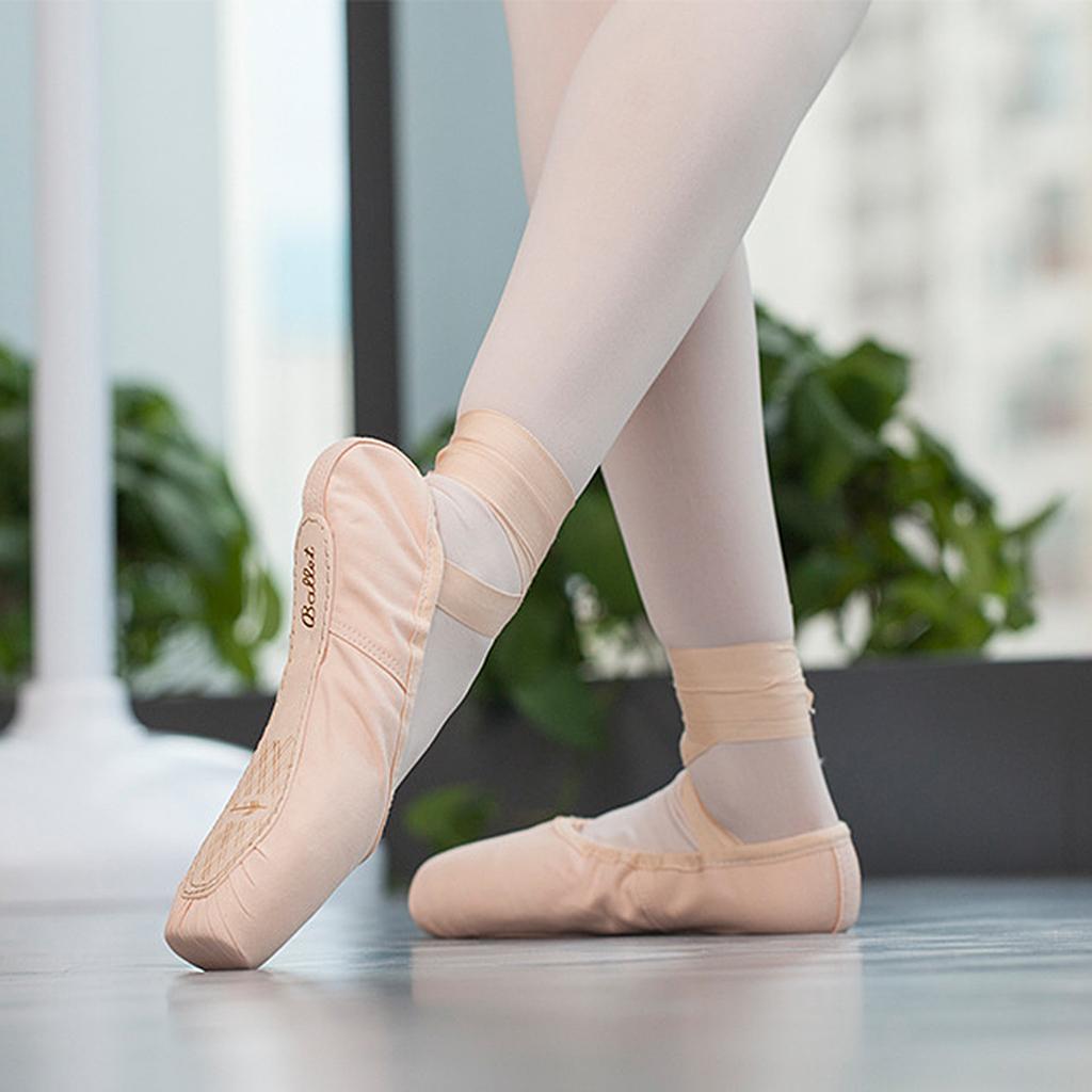 Satin Ballet Dance Shoes Practicing Shoes for Girls School Dancing Gift 42