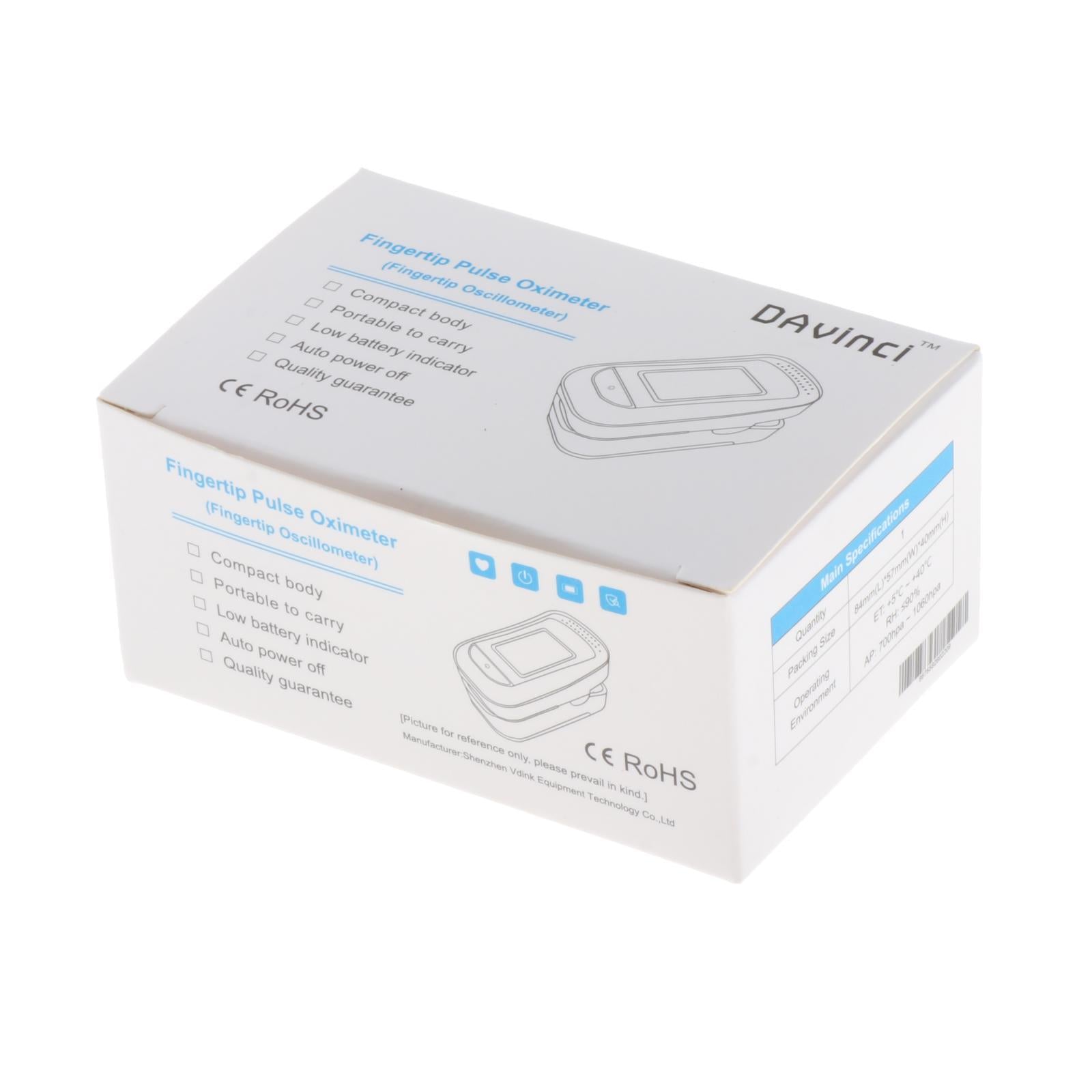 Portable LED Finger Tip Oximeter Blood Oxygen Saturation Monitor