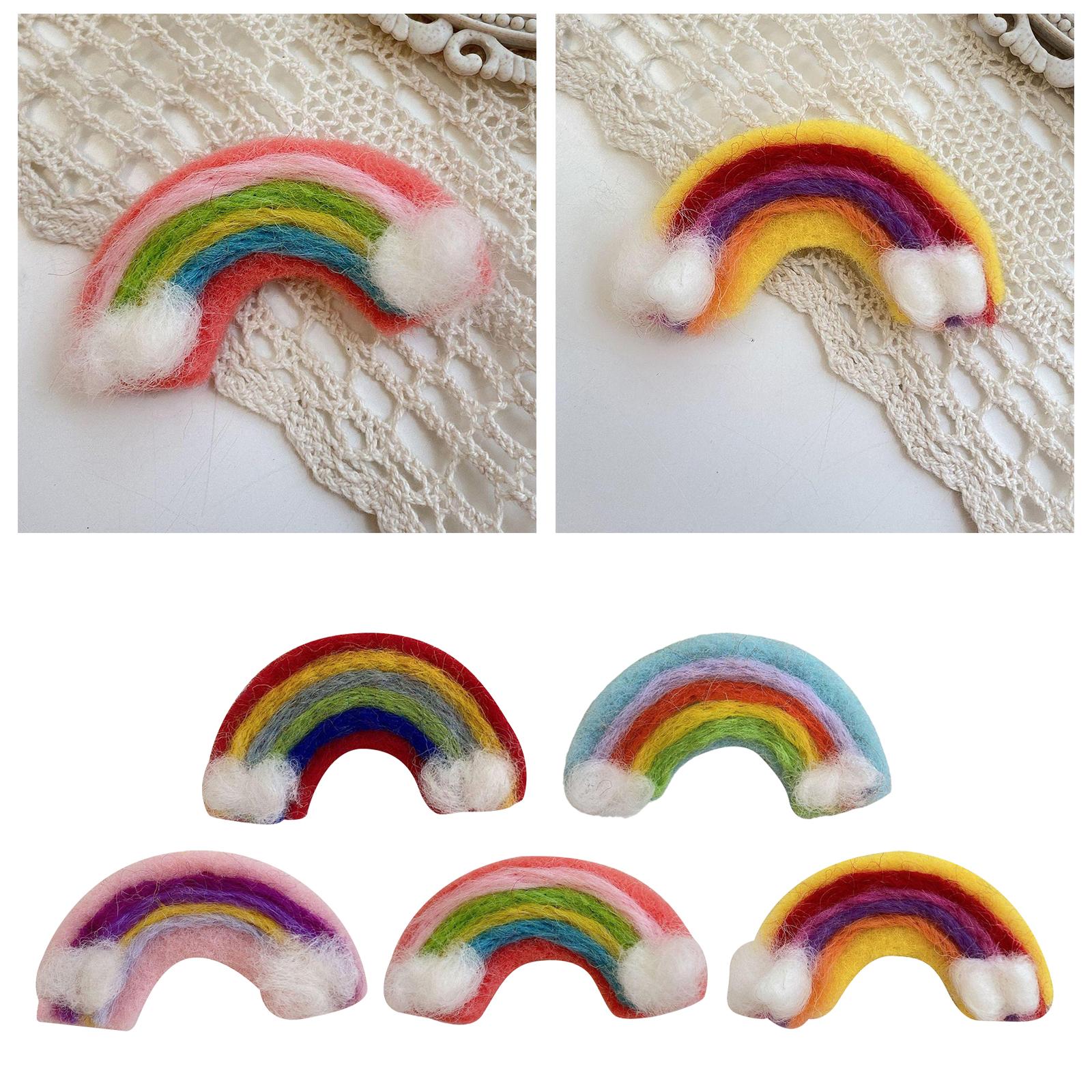 Soft Wool Felt Fashion Hairpins Pins Barrette Ties for Bangs Kid Girls Baby red