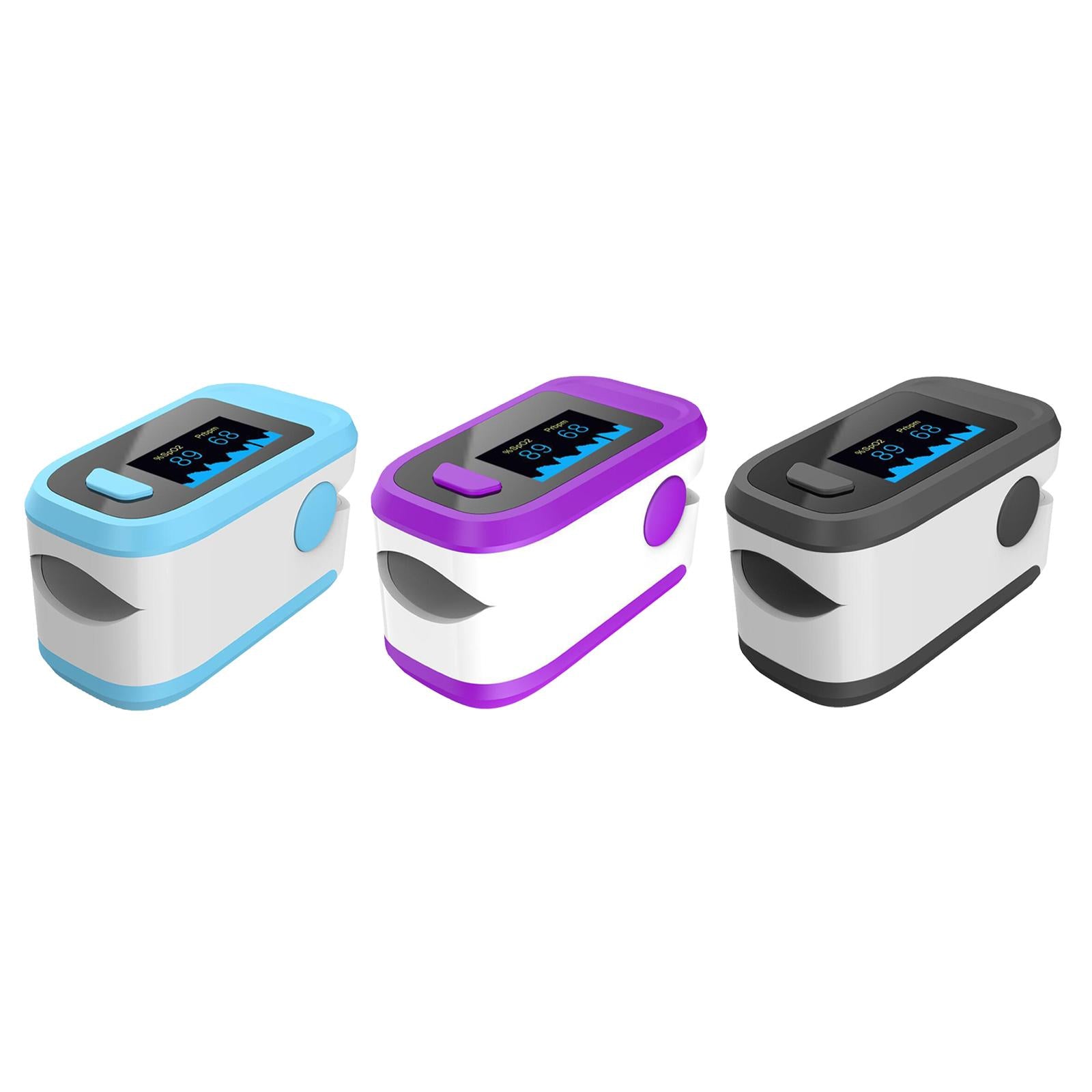 Portable Fingertip Pulse Oximeter SpO2 Pulse Rate Measurements  purple