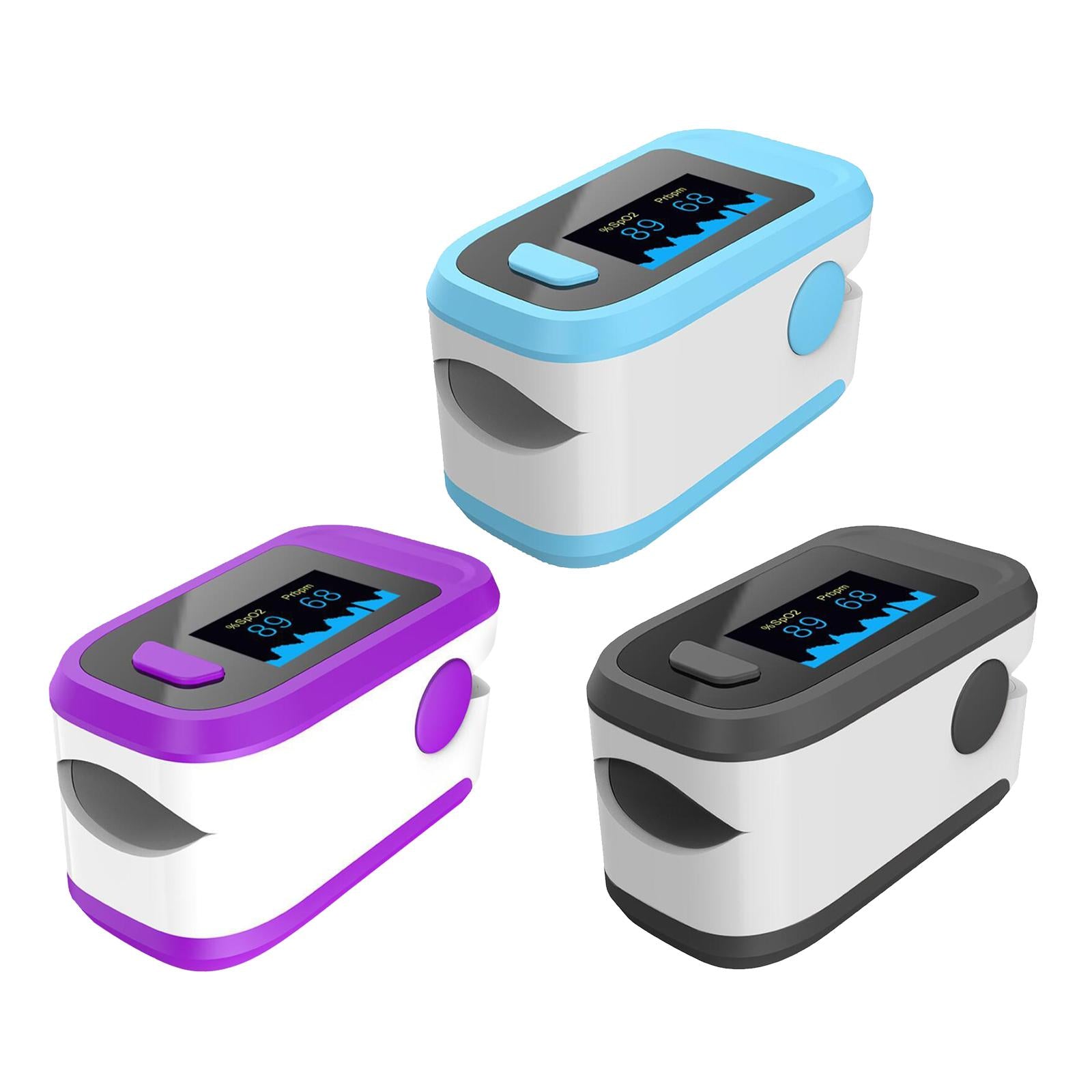 Portable Fingertip Pulse Oximeter SpO2 Pulse Rate Measurements  purple