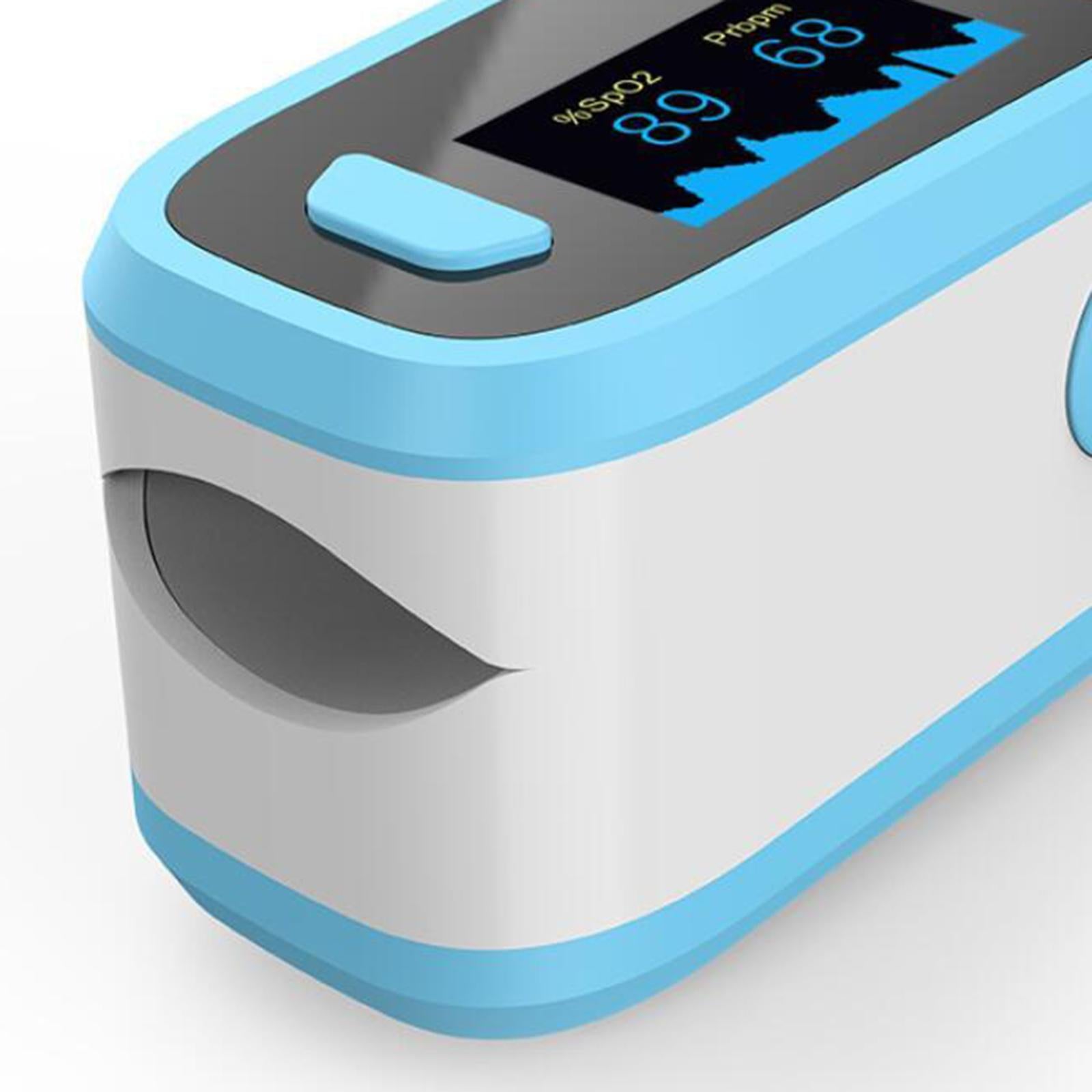 Portable Fingertip Pulse Oximeter SpO2 Pulse Rate Measurements  blue