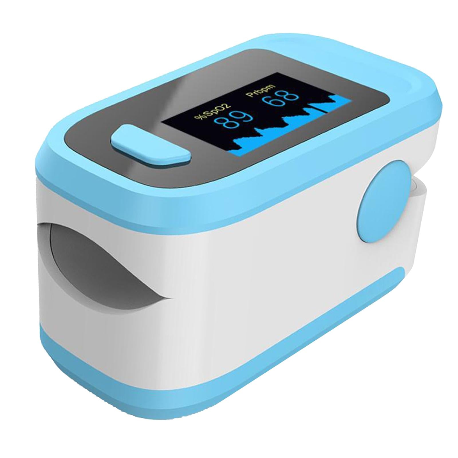Portable Fingertip Pulse Oximeter SpO2 Pulse Rate Measurements  blue