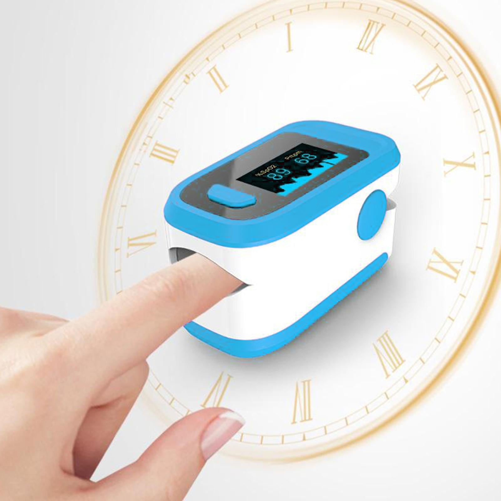 Portable Fingertip Pulse Oximeter SpO2 Pulse Rate Measurements  blue