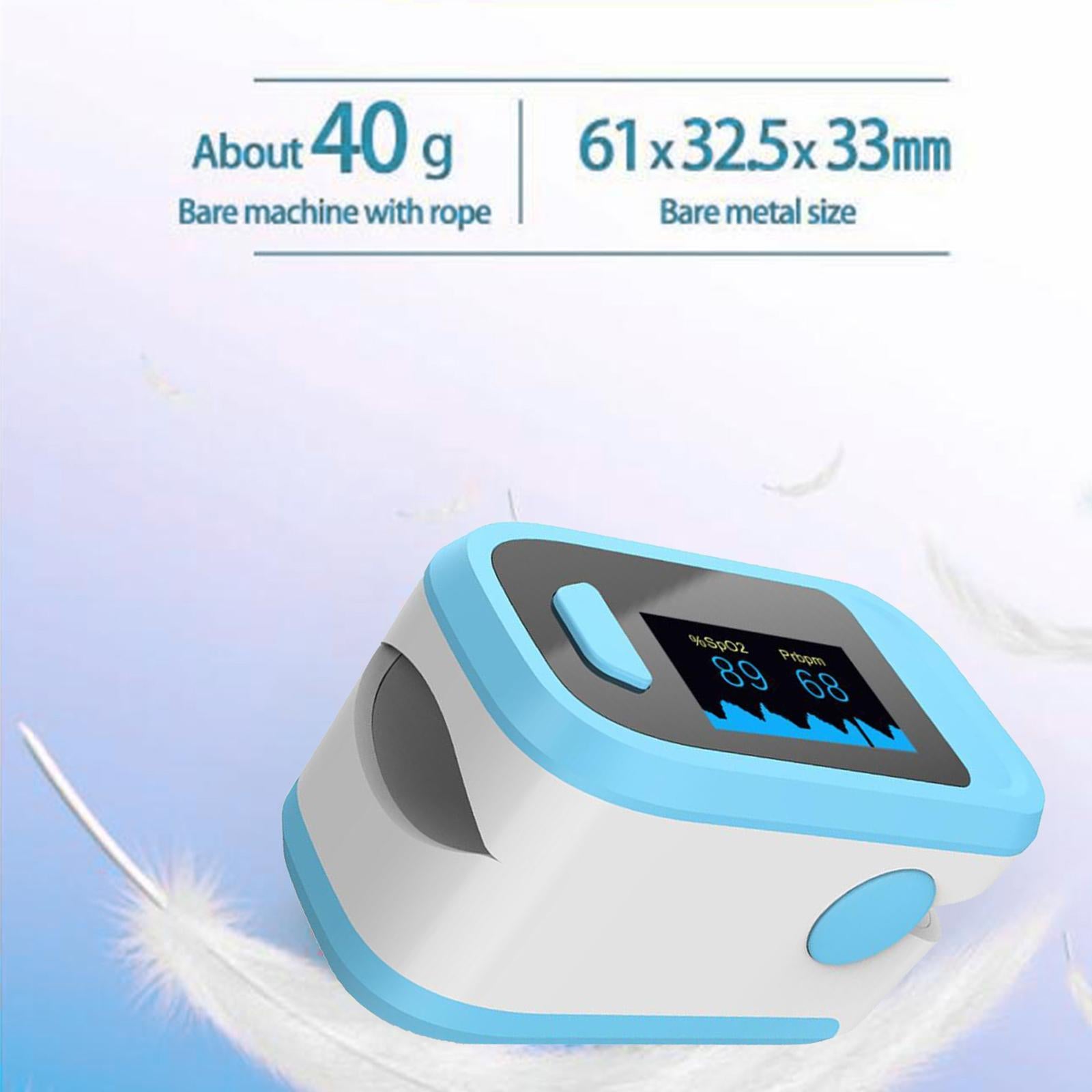 Portable Fingertip Pulse Oximeter SpO2 Pulse Rate Measurements  blue
