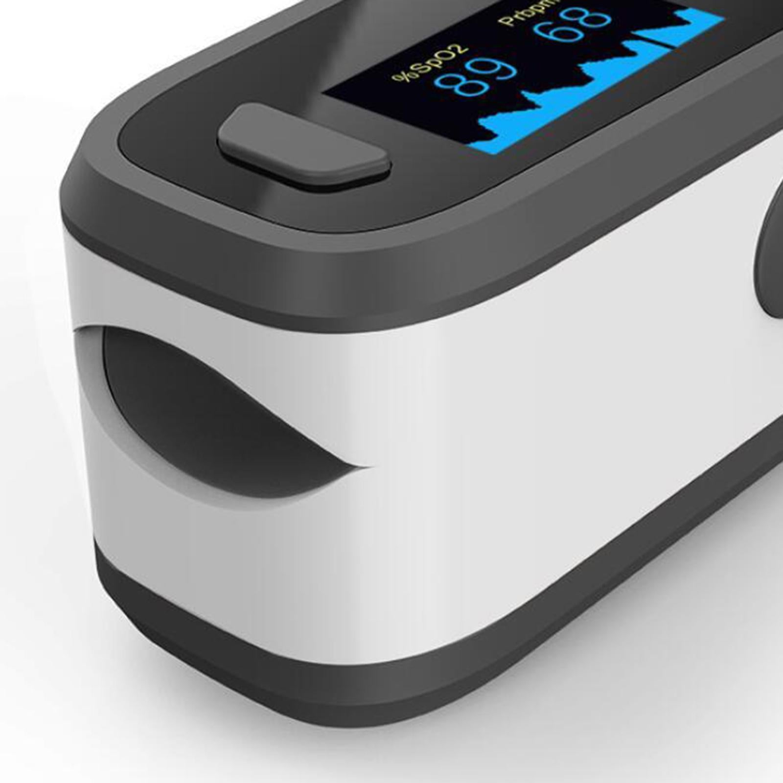 Portable Fingertip Pulse Oximeter SpO2 Pulse Rate Measurements  black