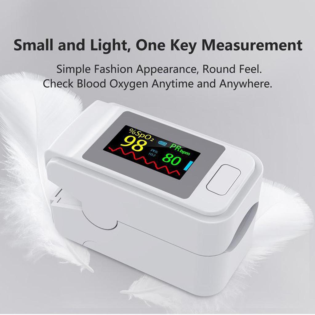 Fingertip Pulse Oximeter Oxygen SpO2 Saturation Monitor for Family Travel