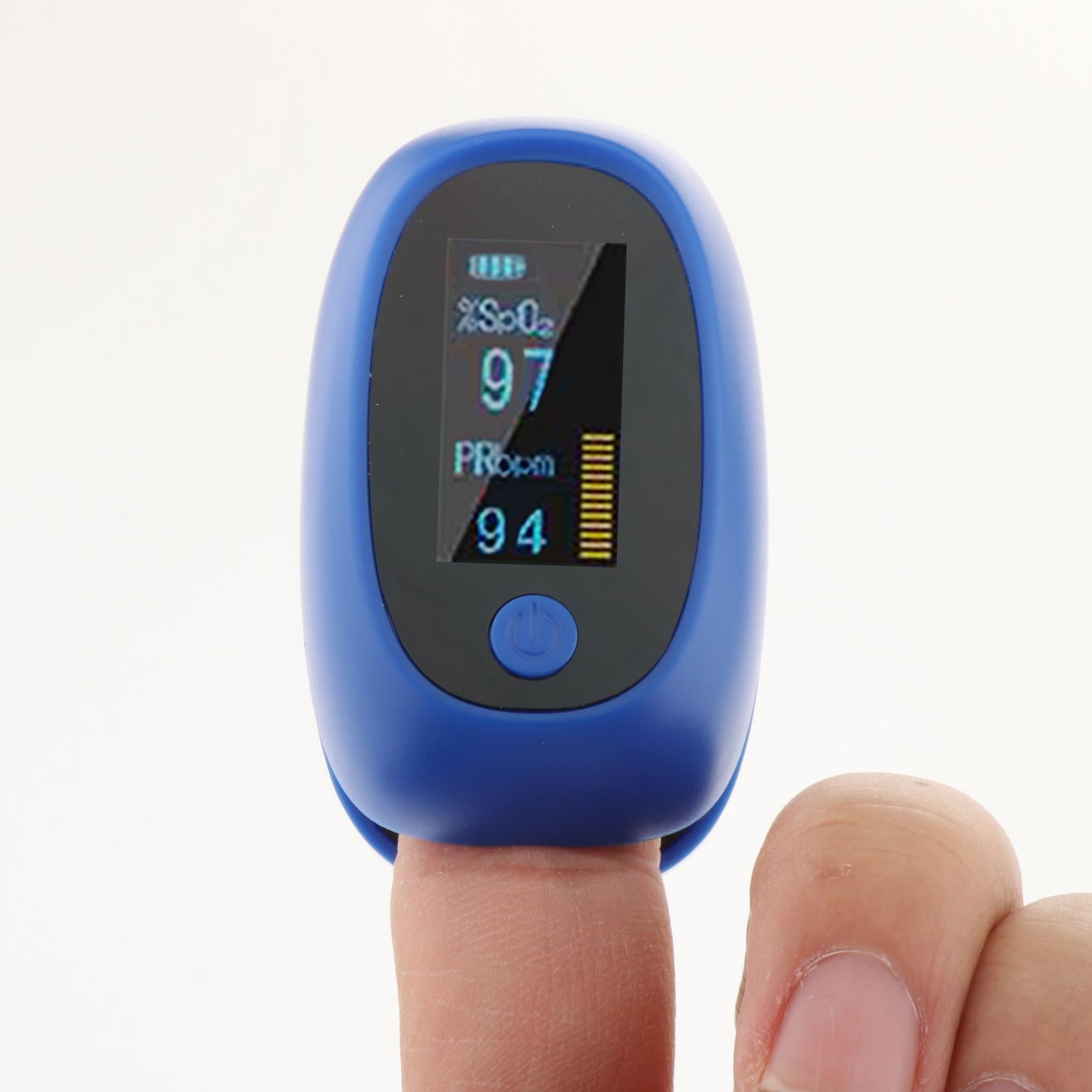 Digital Blood Oxygen Saturation Monitor Dual Color for Sports Aviation Purple