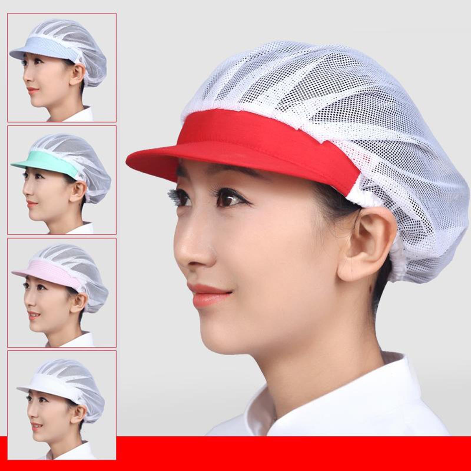 Chef Hats Hygiene Catering Hair Net Hat Kitchen Cooking Cap Red