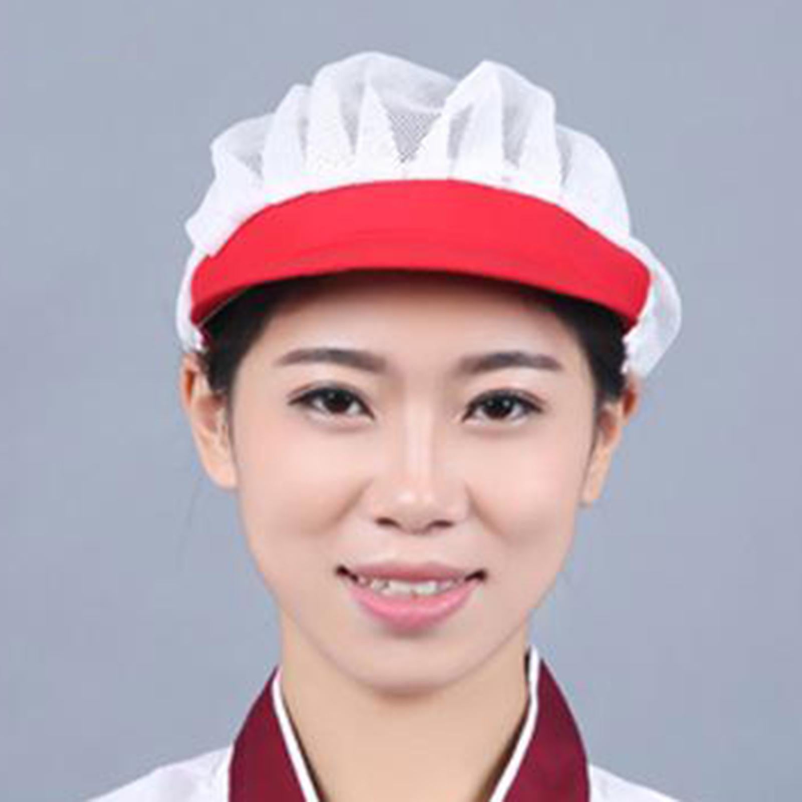 Chef Hats Hygiene Catering Hair Net Hat Kitchen Cooking Cap Red