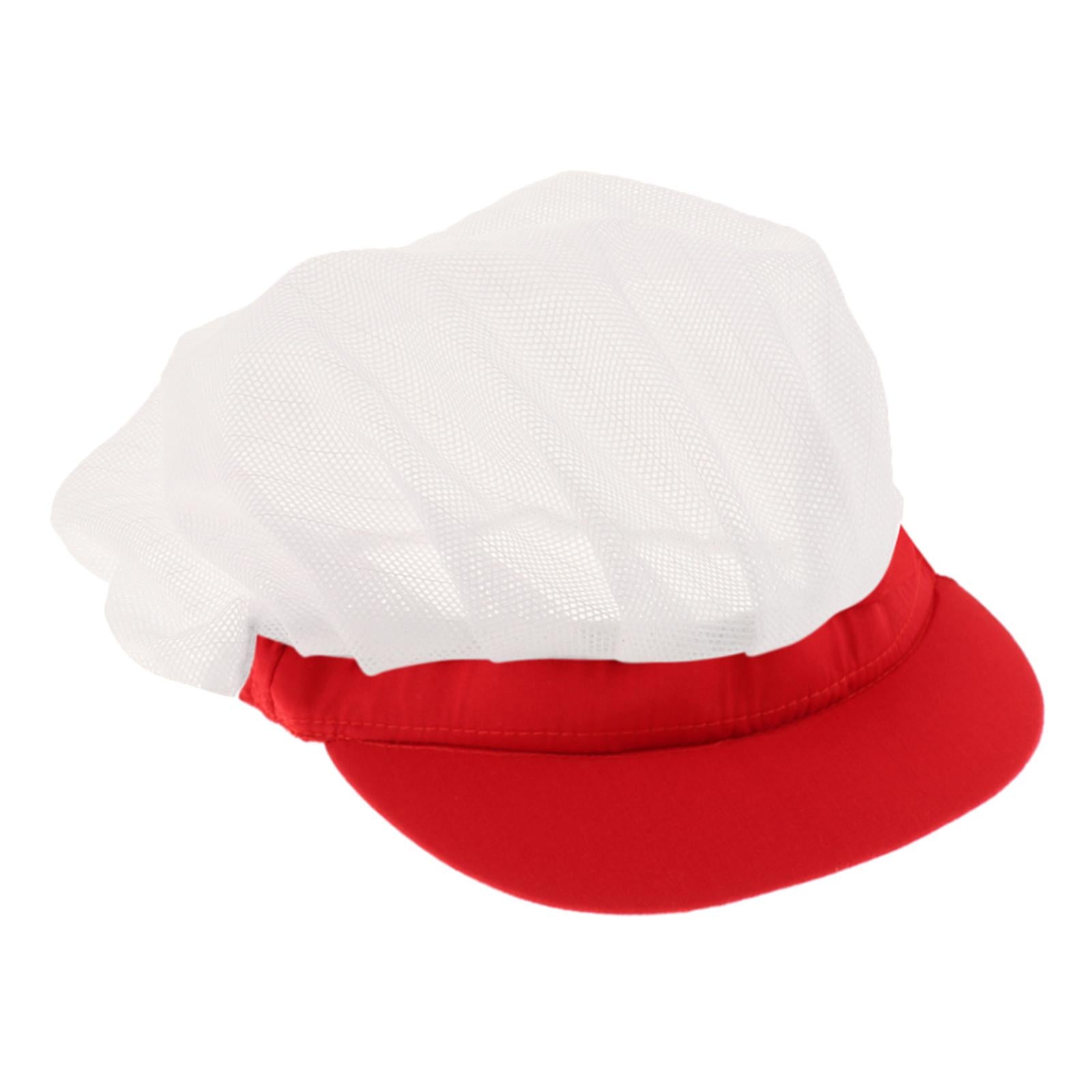 Chef Hats Hygiene Catering Hair Net Hat Kitchen Cooking Cap Red