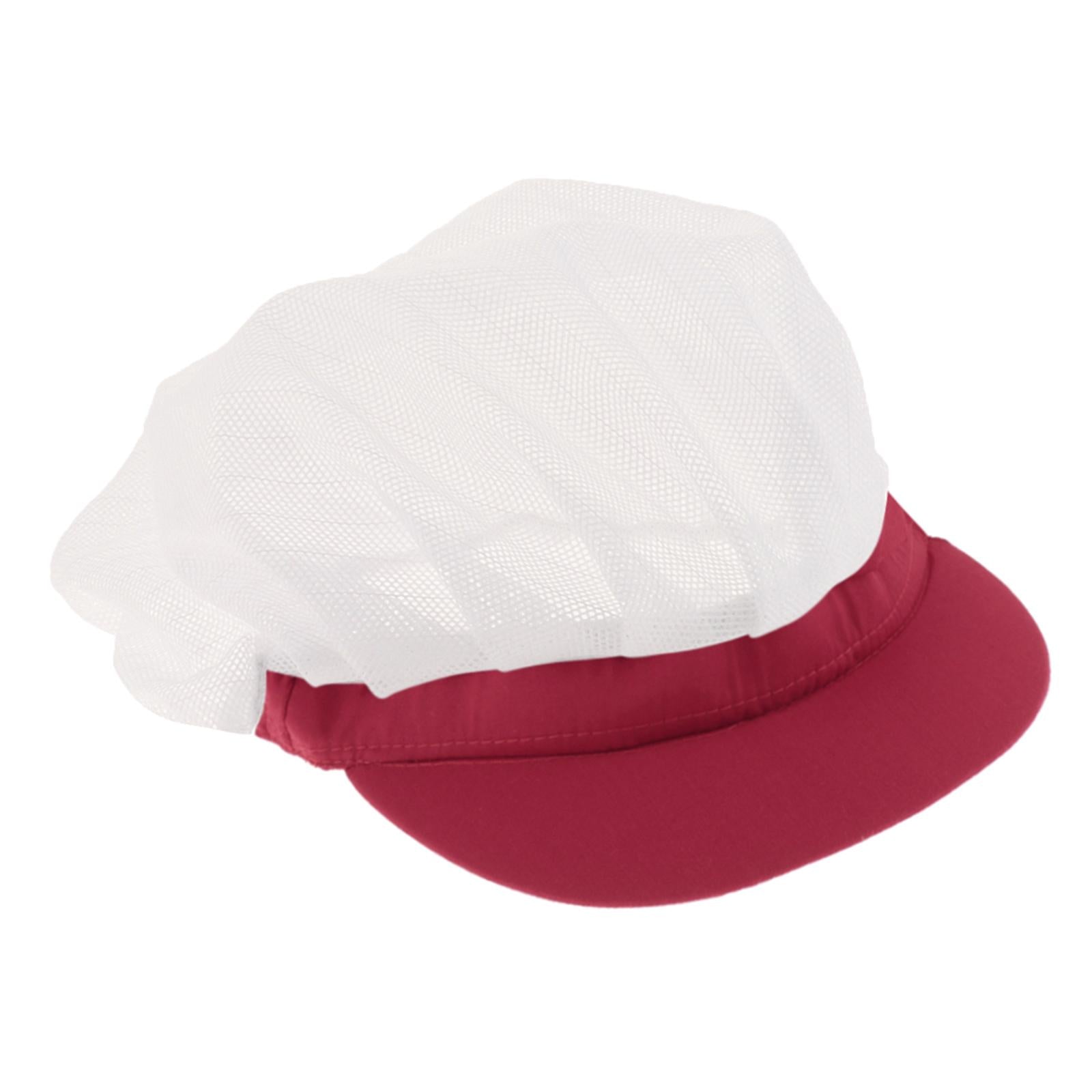 Chef Hats Hygiene Catering Hair Net Hat Kitchen Cooking Cap Wine red