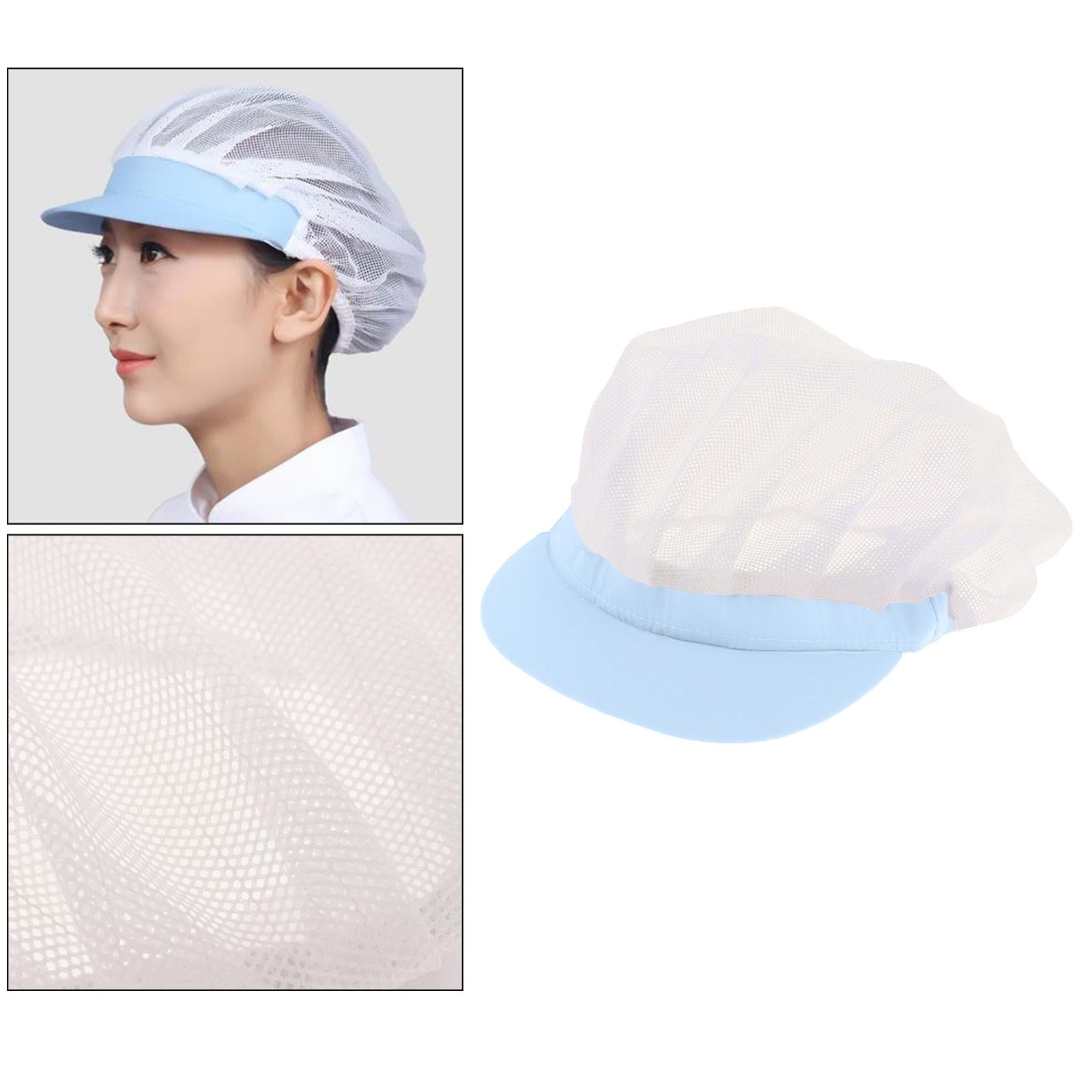 Chef Hats Hygiene Catering Hair Net Hat Kitchen Cooking Cap Light Blue