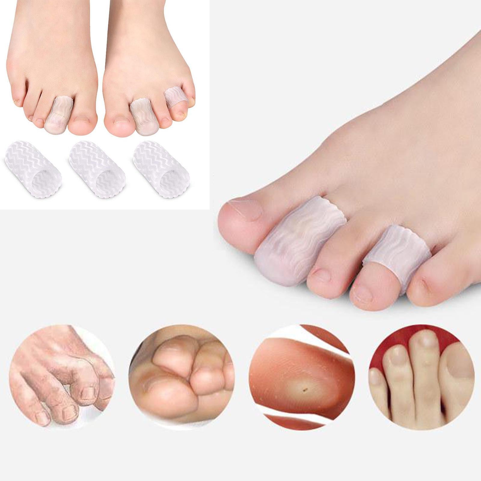 5 Pairs Toe Cushion Thread Toe Caps Toe Separators for Walking Clear