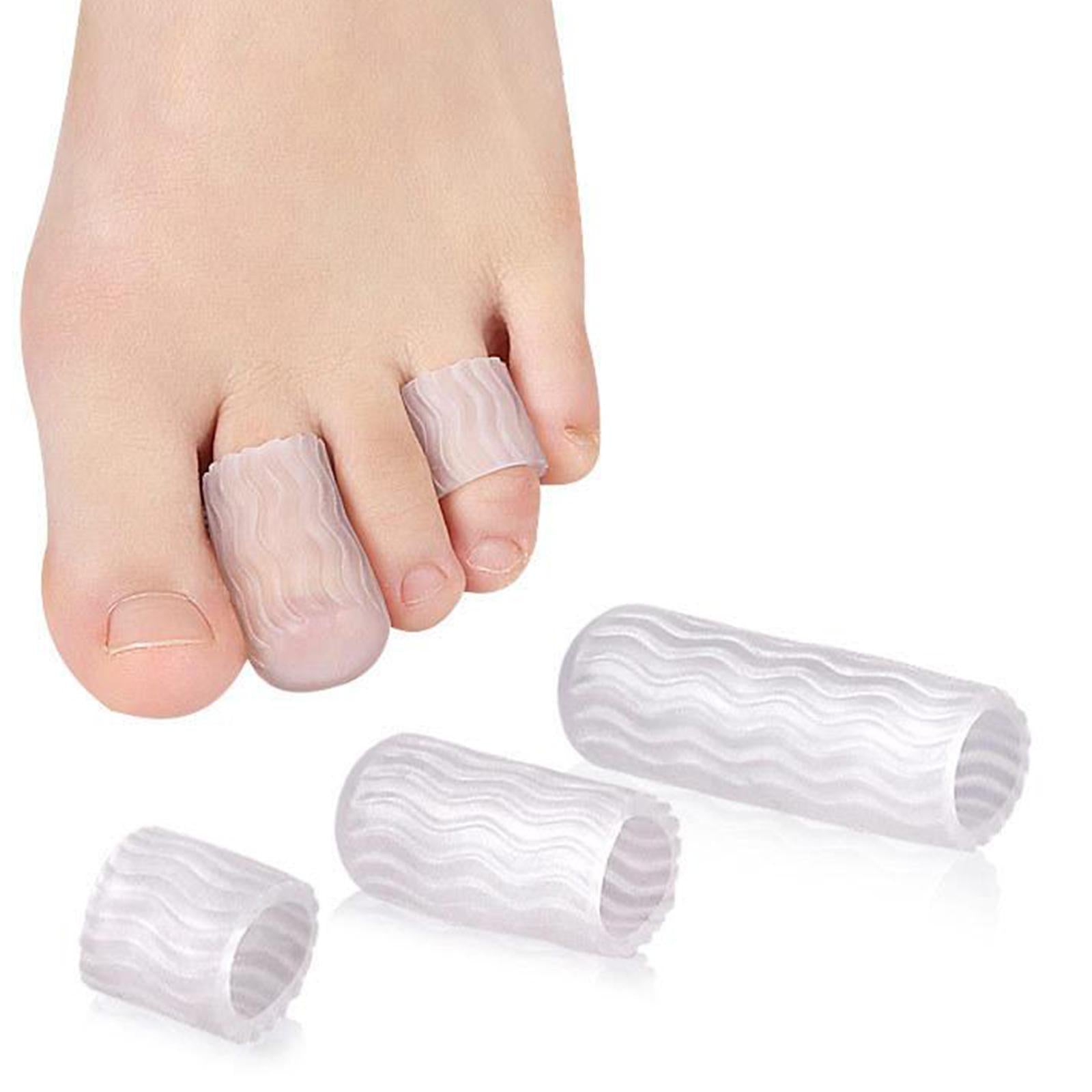 5 Pairs Toe Cushion Thread Toe Caps Toe Separators for Walking Clear