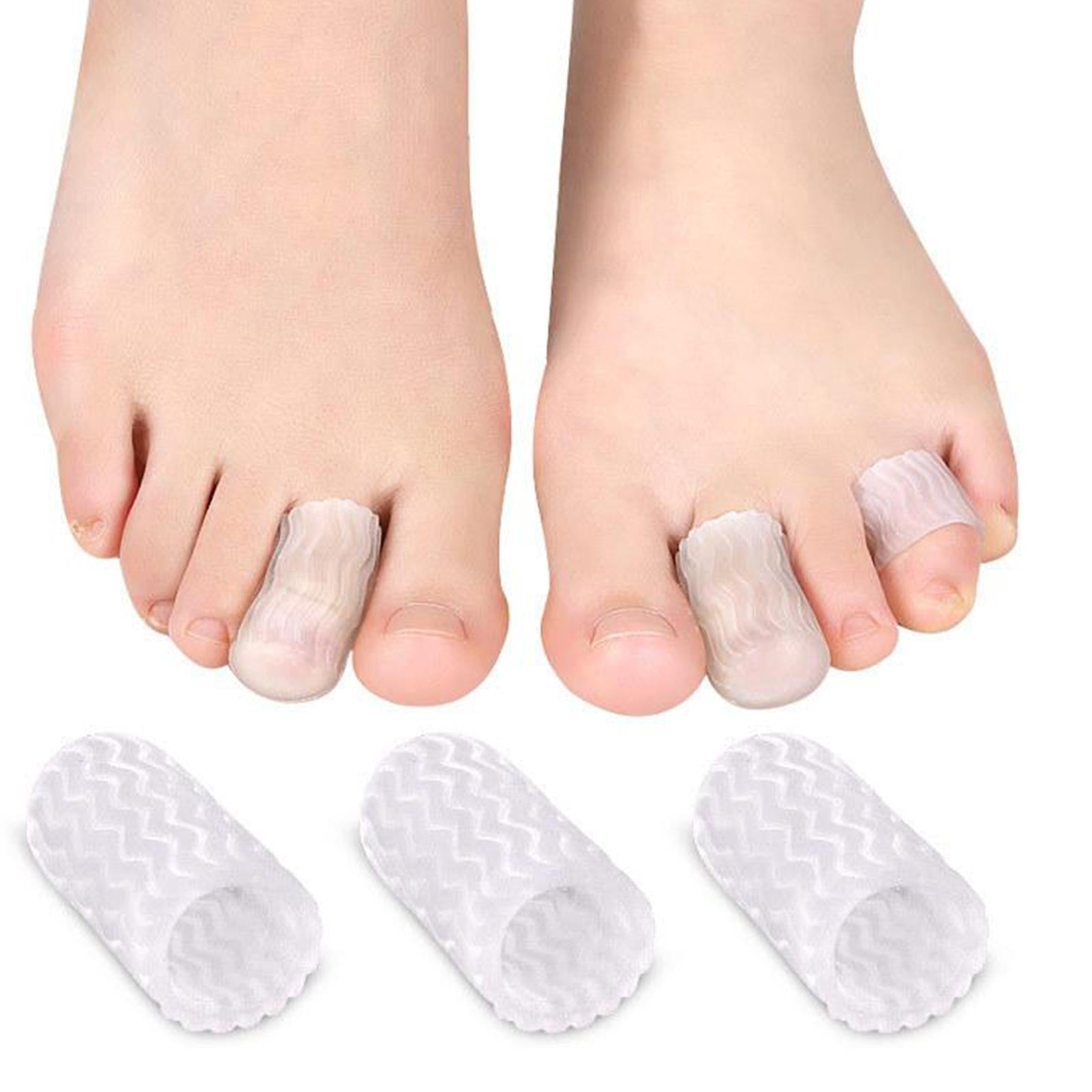 5 Pairs Toe Cushion Thread Toe Caps Toe Separators for Walking Skin Color